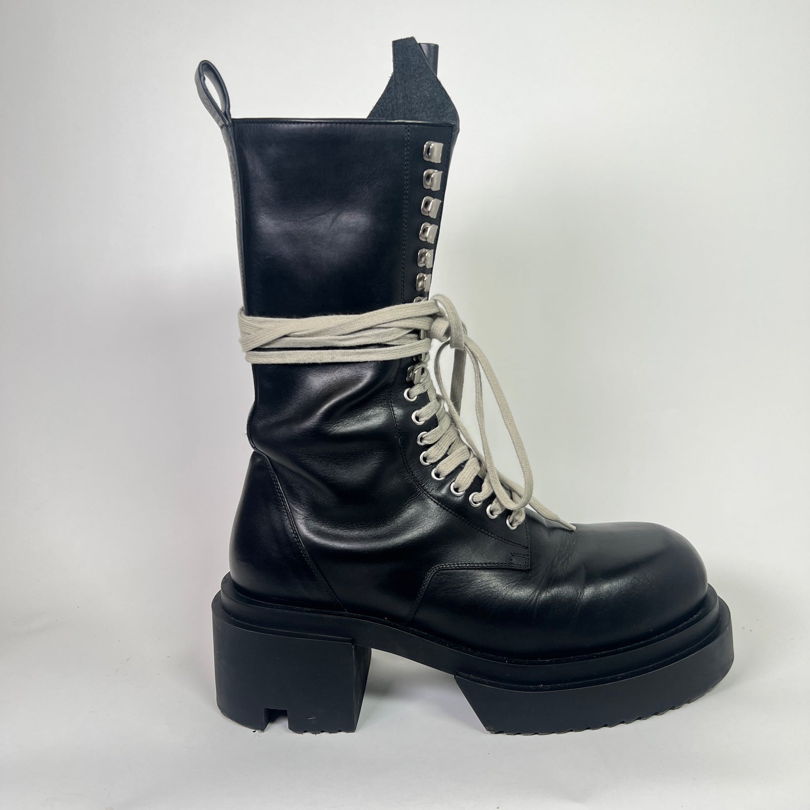 Rick Owens Army Bogun Lace-Up Boots