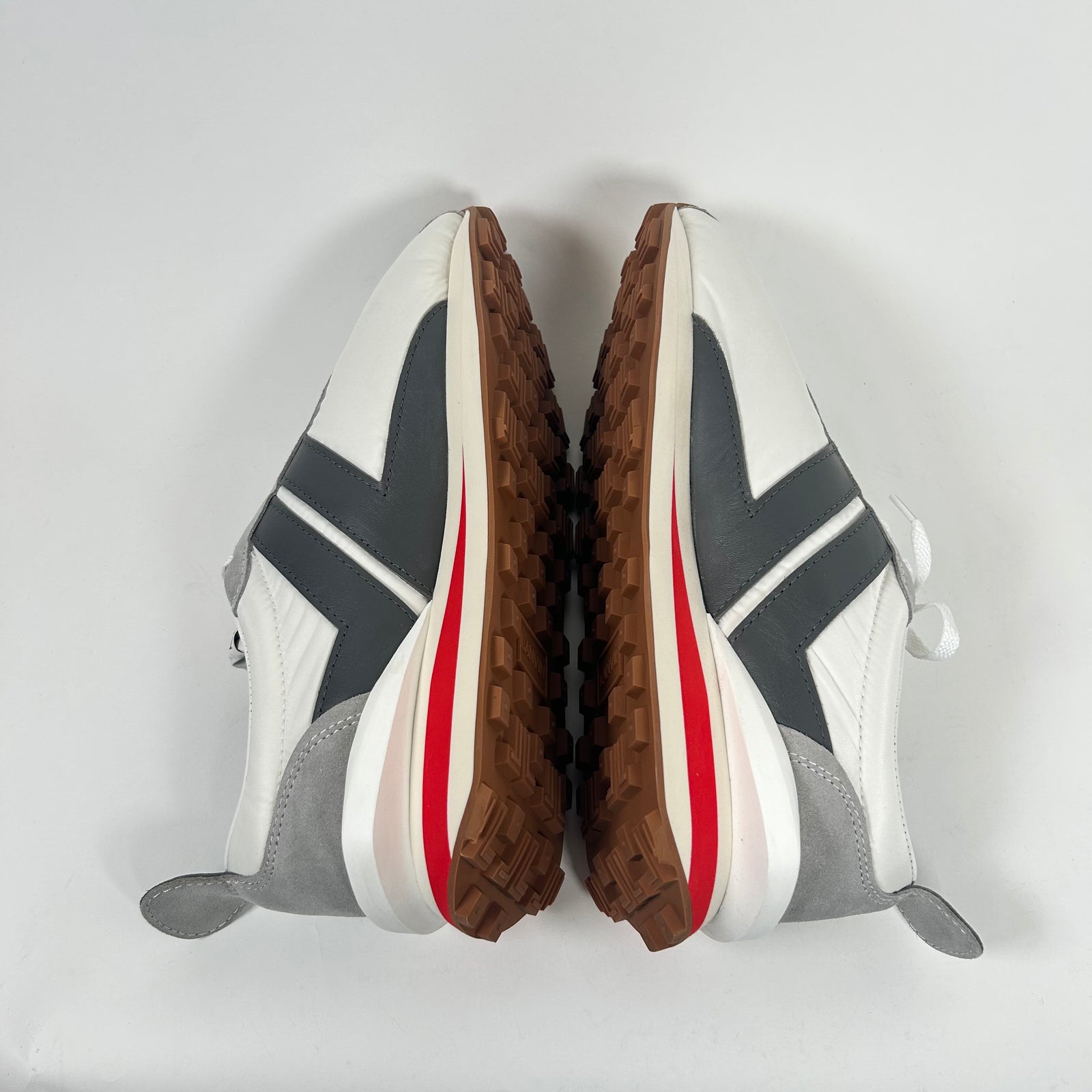 Lanvin White/Red Nylon BumpR Sneaker Size 45