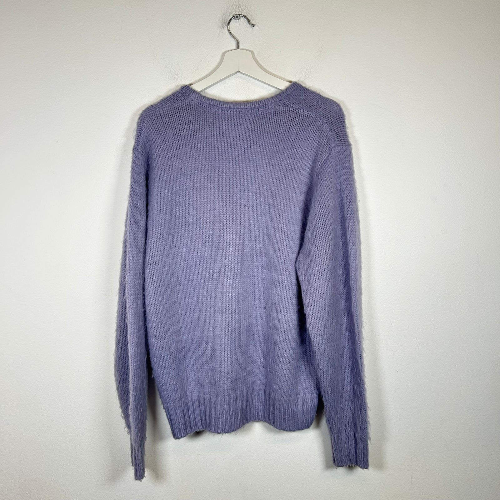 Stussy Lavender Shaggy Cardigan Size M