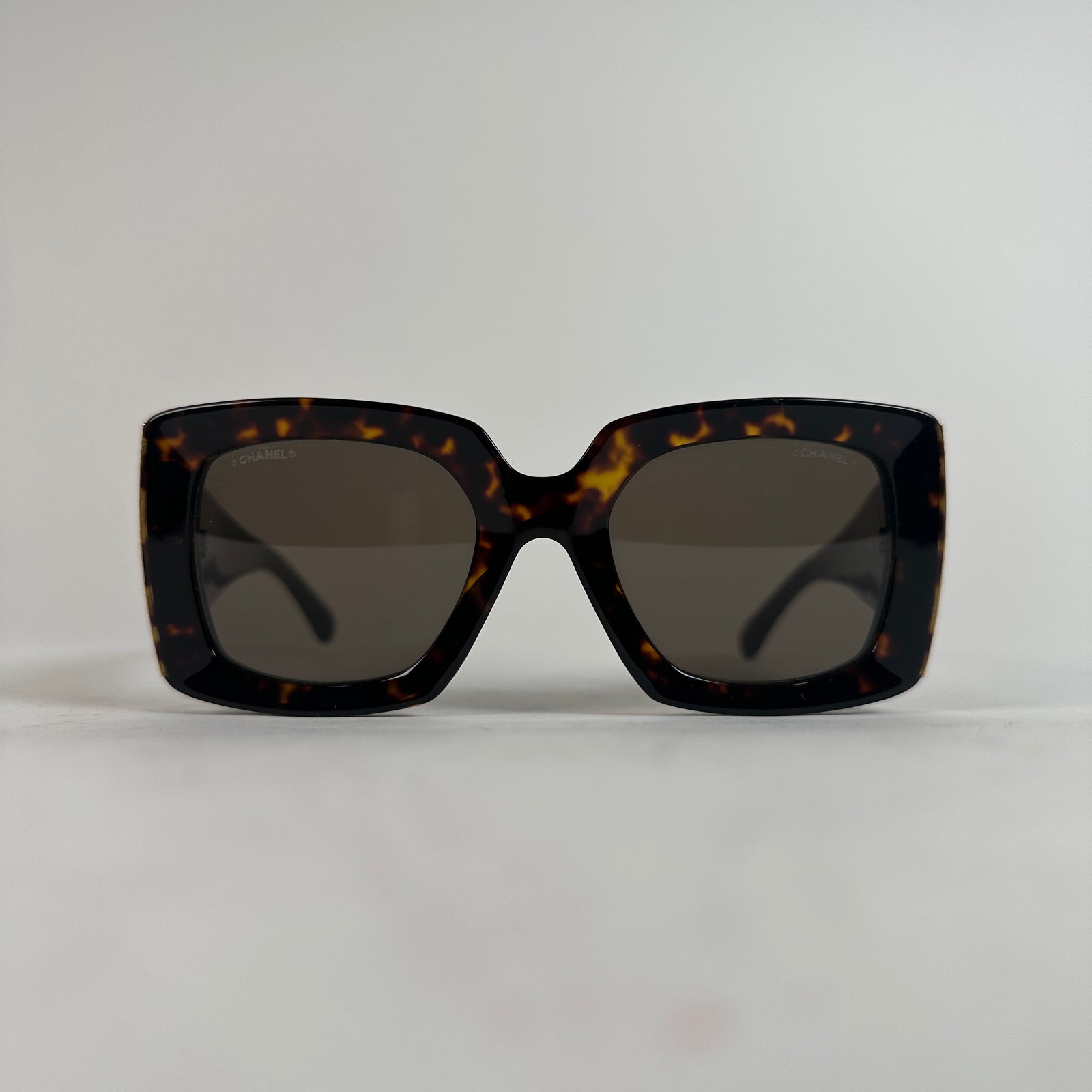 Chanel Tortoiseshell Gold Accent Glasses