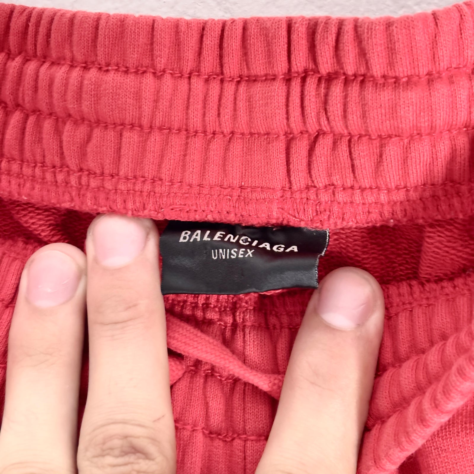 Balenciaga Red/White Soccer Baggy Sweatpants Size M