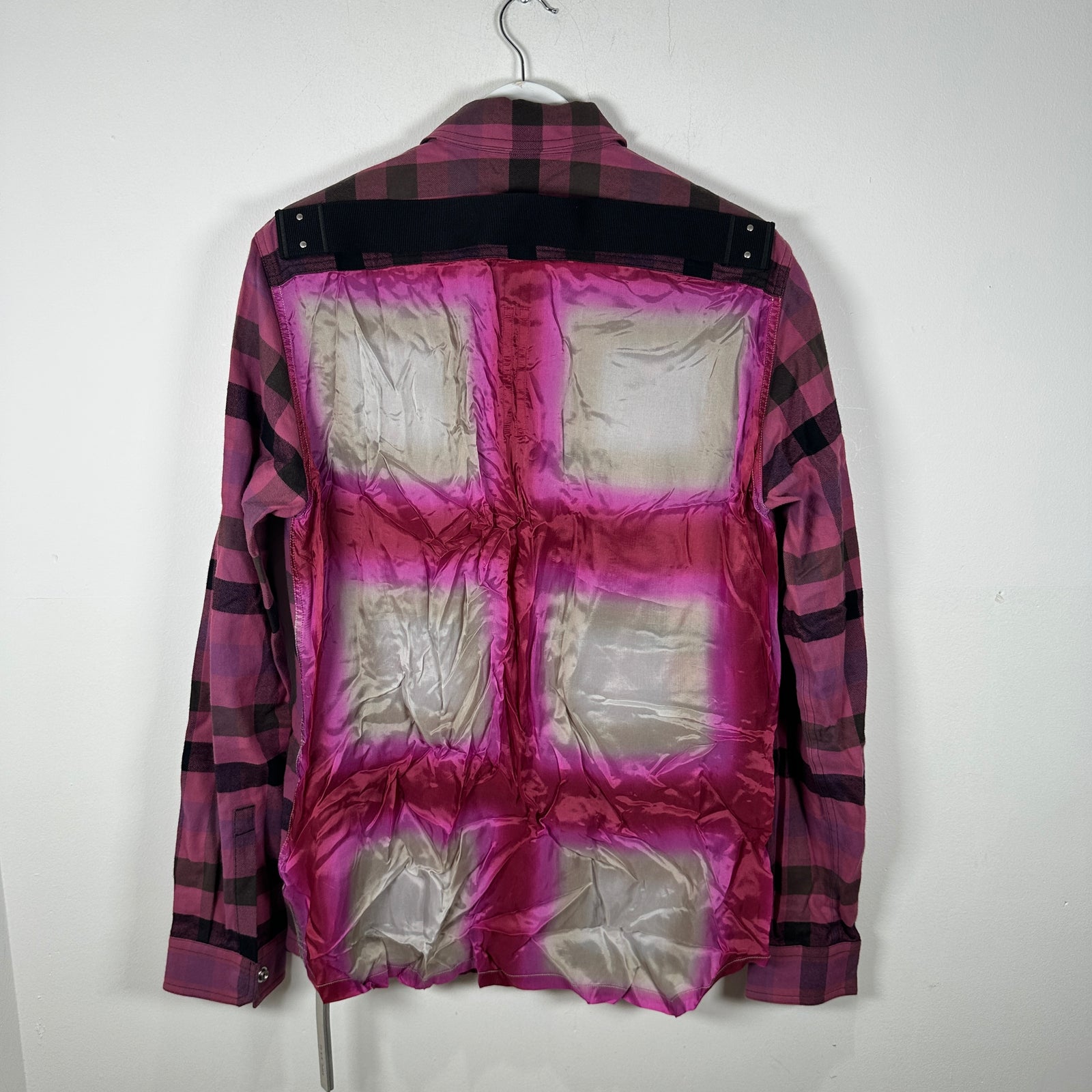 Rick Owens Hot Pink / Fuchsia Plaid Flannel Size 48