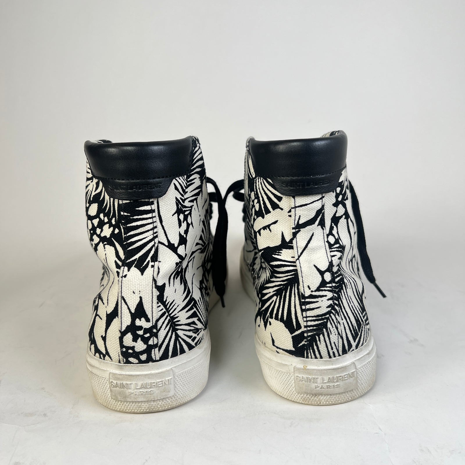 Saint Laurent Floral Malibu Mid Top Sneaker Size 41