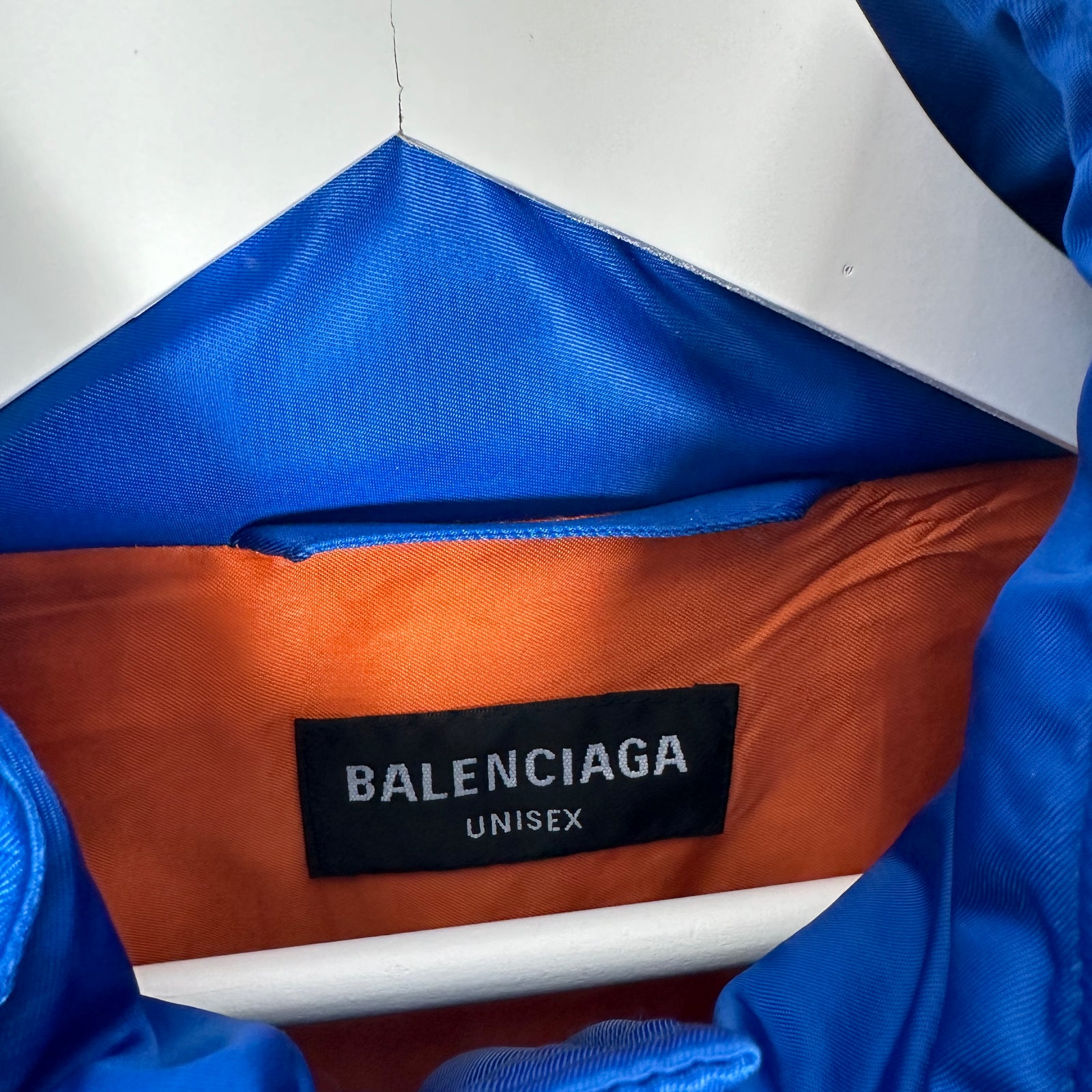 Balenciaga Padded Blue Ski Satin Jacker Size L