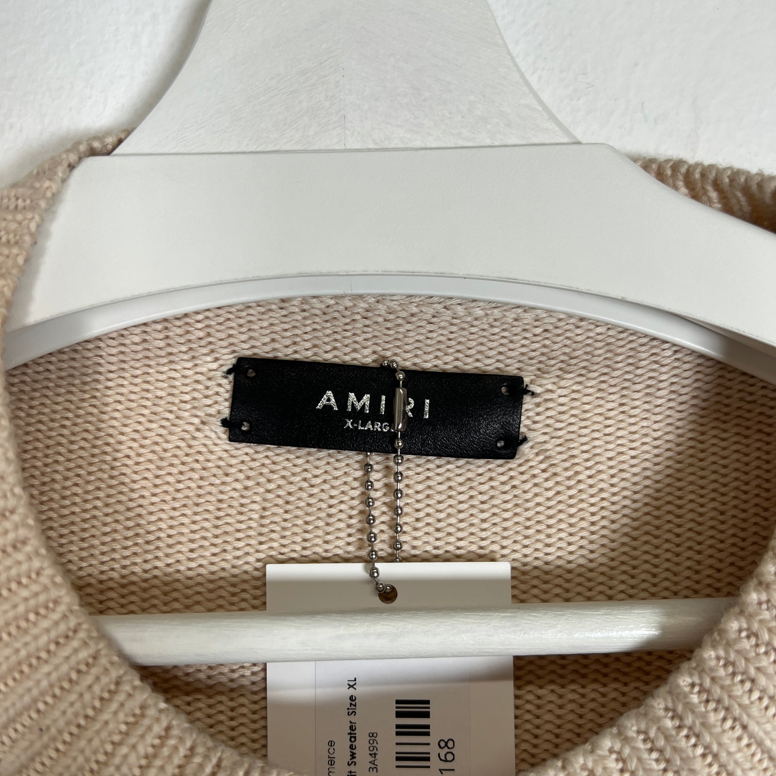 Amiri Spellout Logo Knit Sweater Size XL