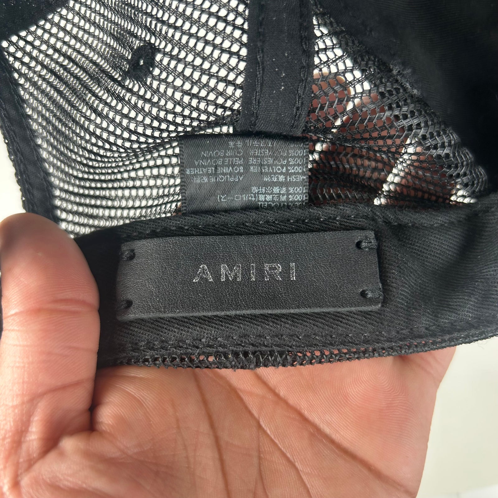 Amiri 3 Star Black Trucker Hat