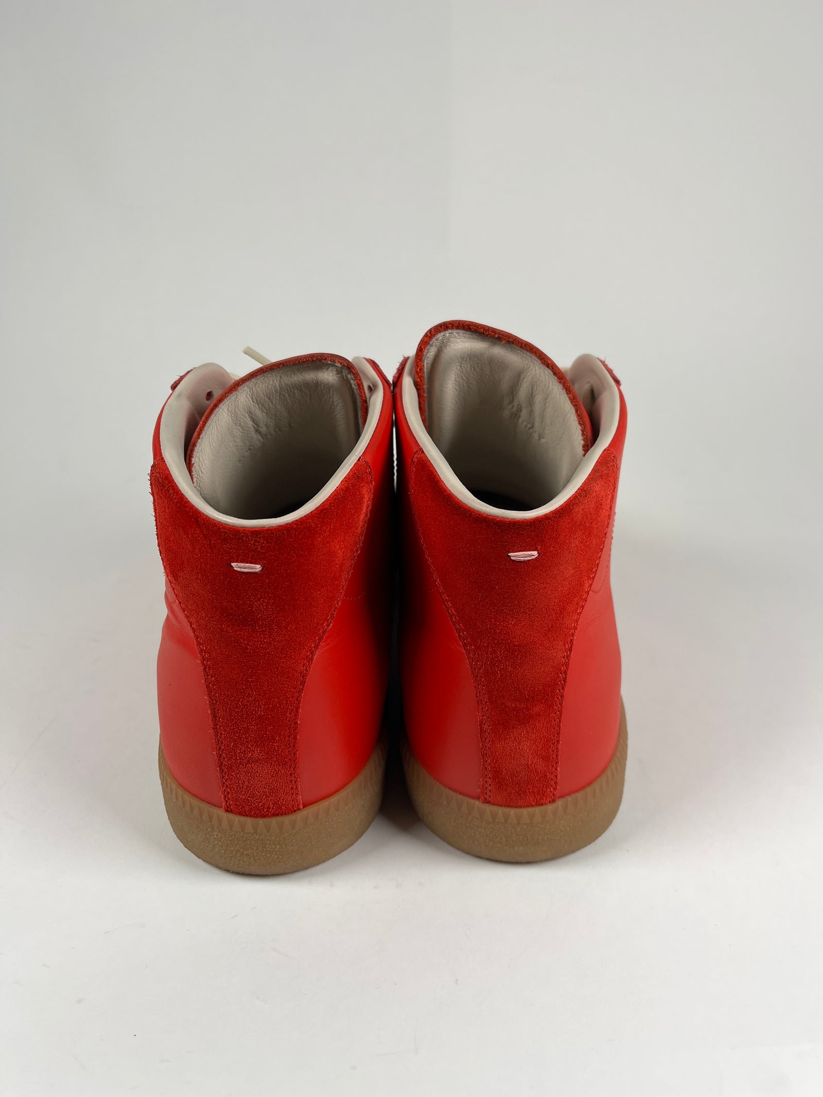 Maison Margiela Red Orange Mid Top Gats Size 43