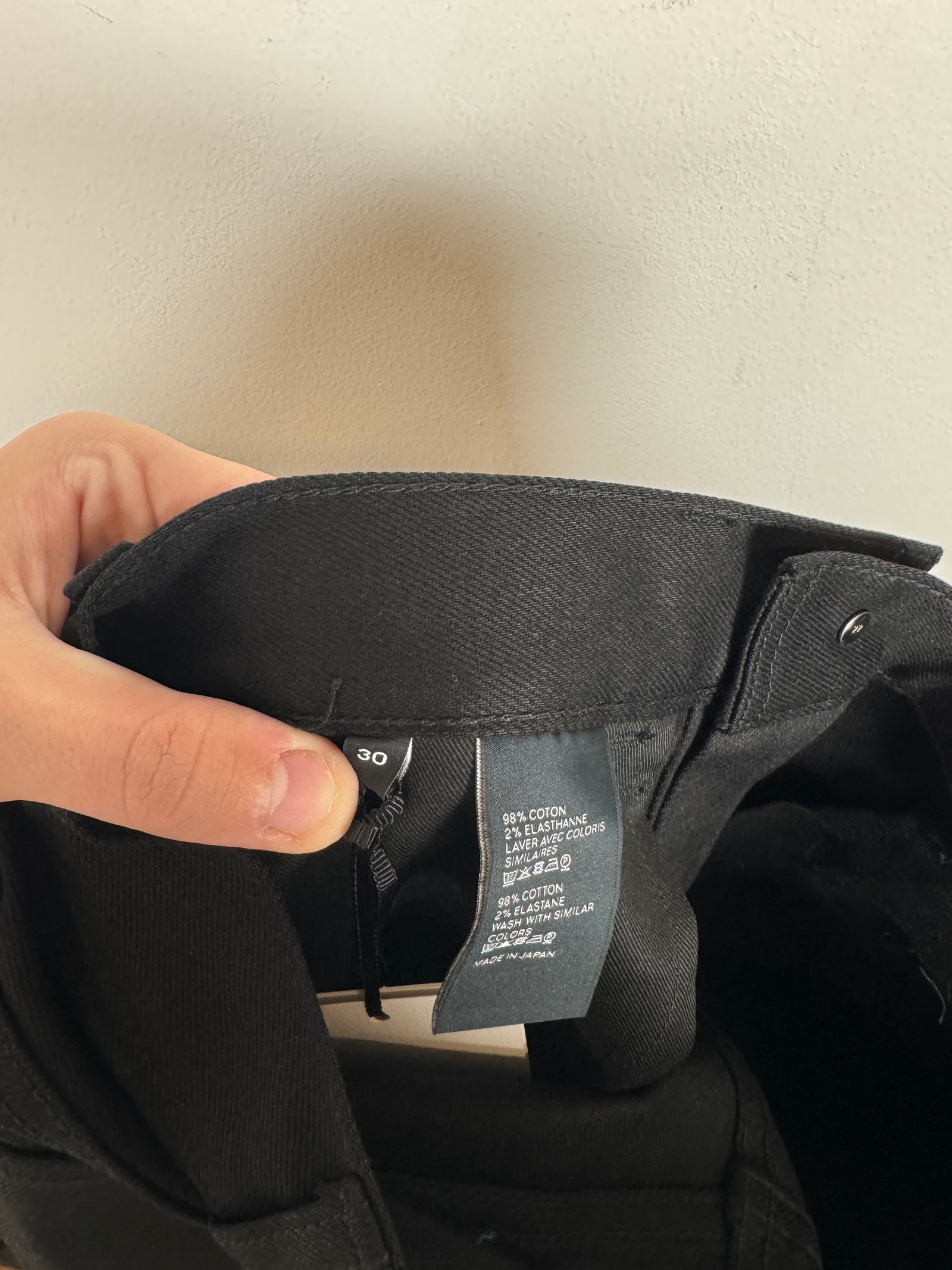 Celine Black Japanese Denim Jeans Size 30