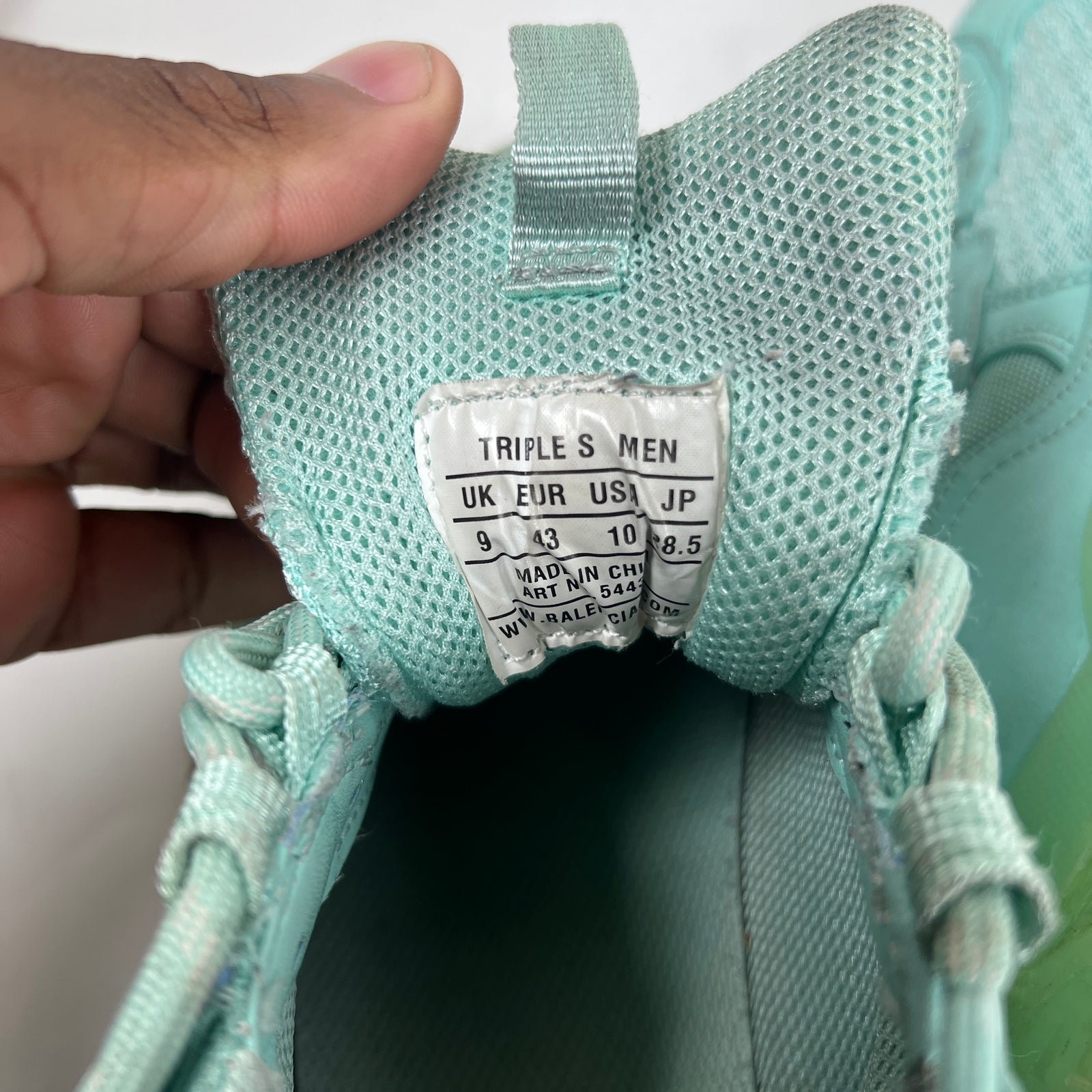 Balenciaga Mint Triple S Sneaker Size 43