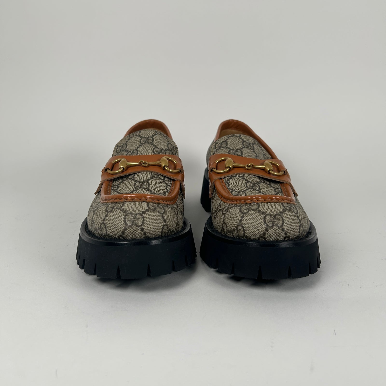 Gucci Harold Horsebit Canvas Printed Loafer Size 40