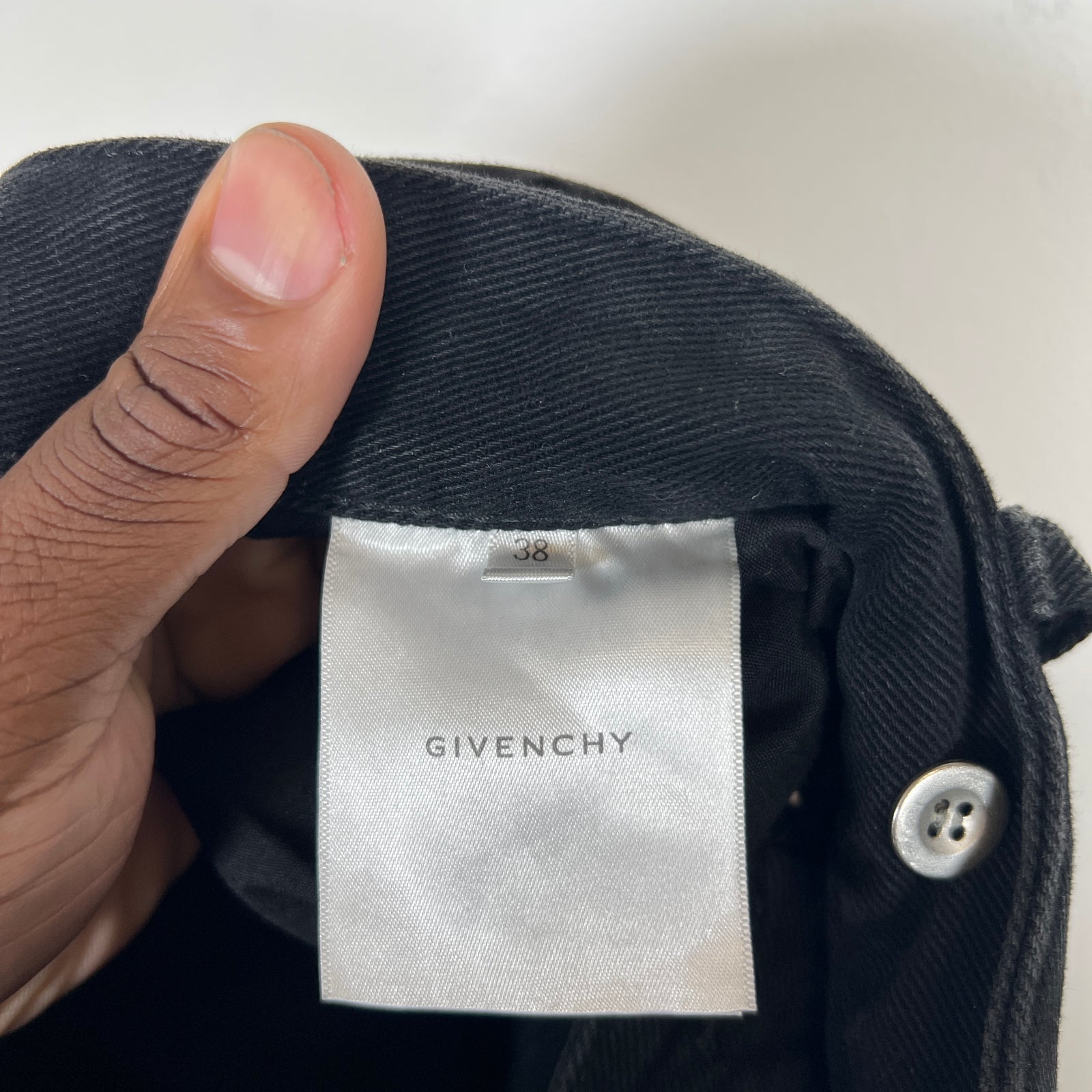 Givenchy Black/Green Painted Distressed Jeans Size 38