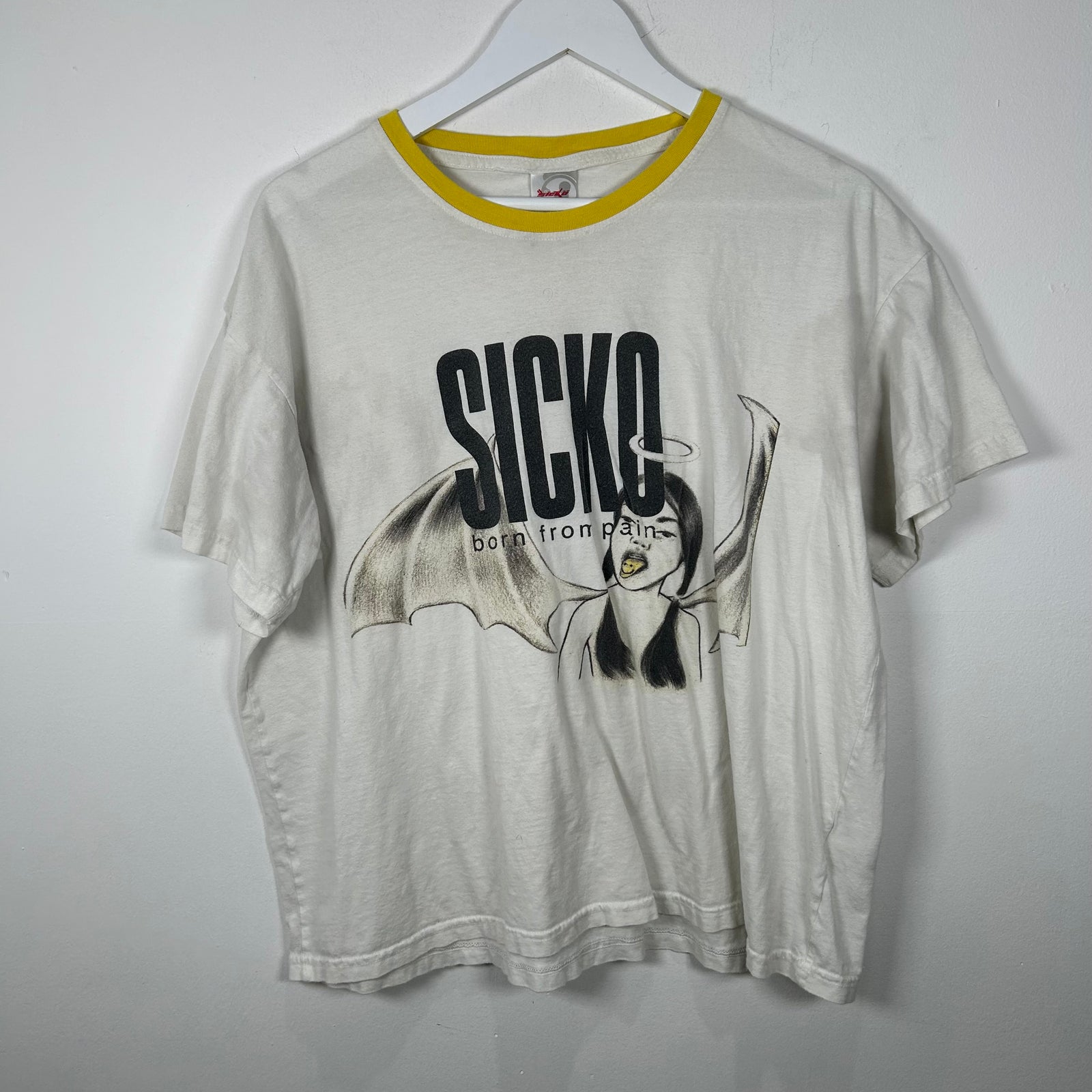 Sicko Born From Pain 'Angel' Baseball T-Shirt Size L