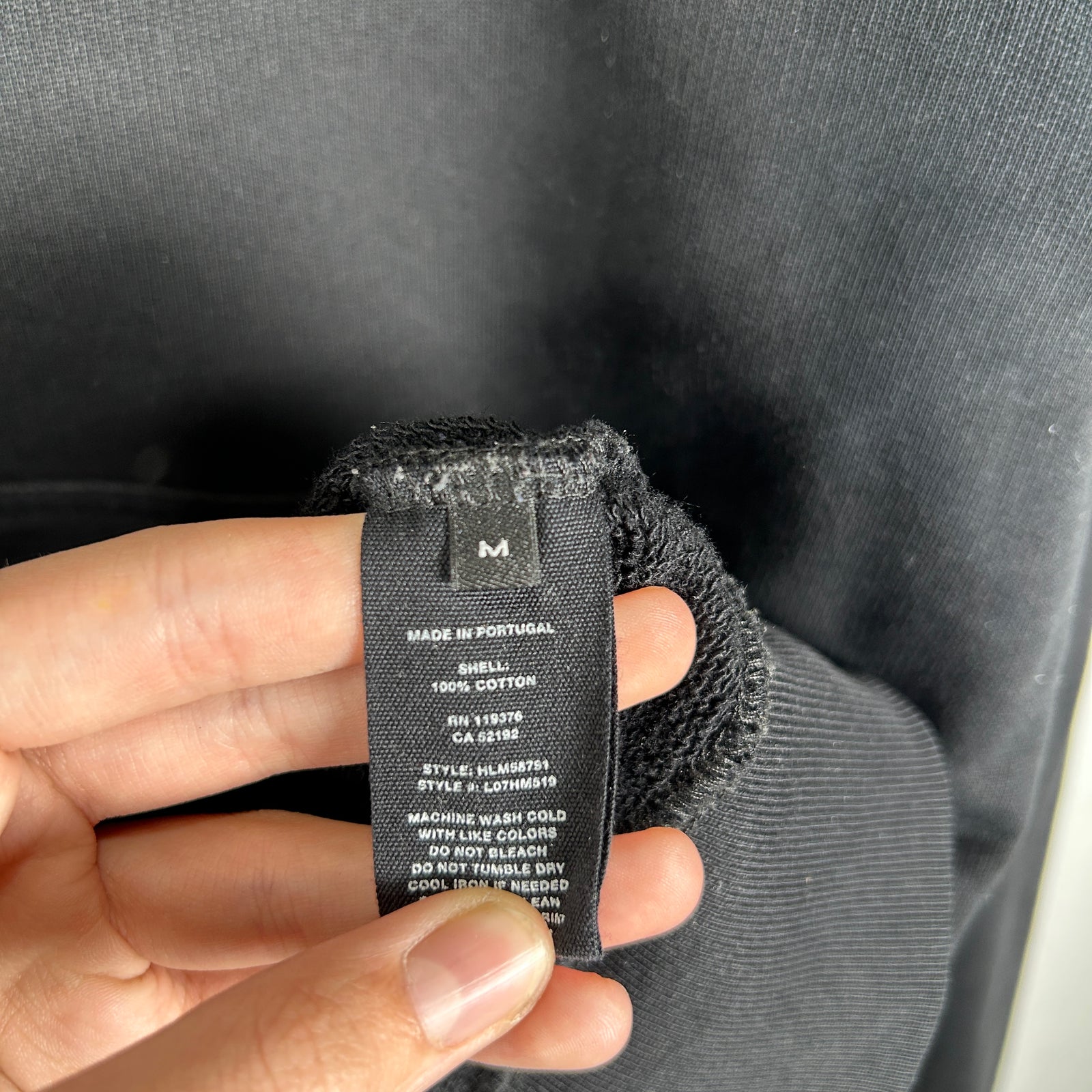 Helmut Lang Distorted Logo Black Hoodie Size M