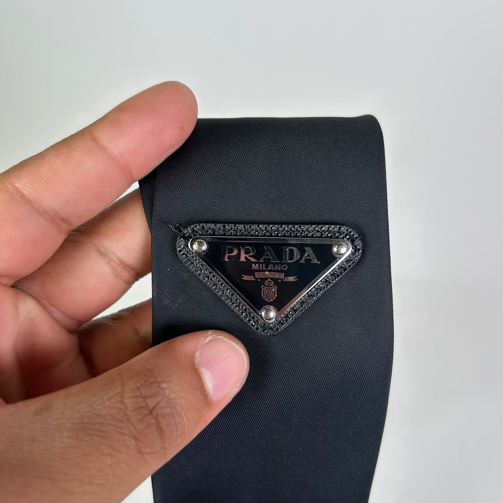 Prada Re-Nylon Garbadine Tie