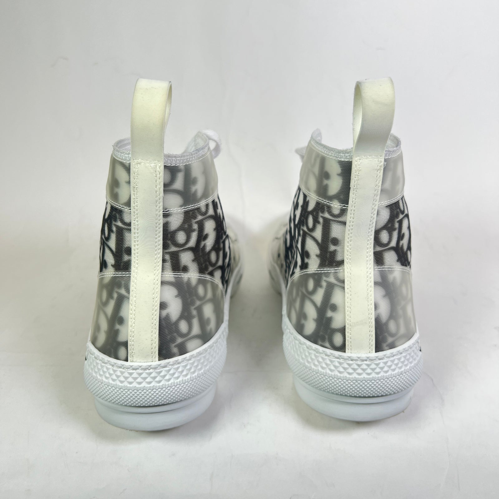 Dior B23 White/Black Oblique High-Top Sneaker Size 45