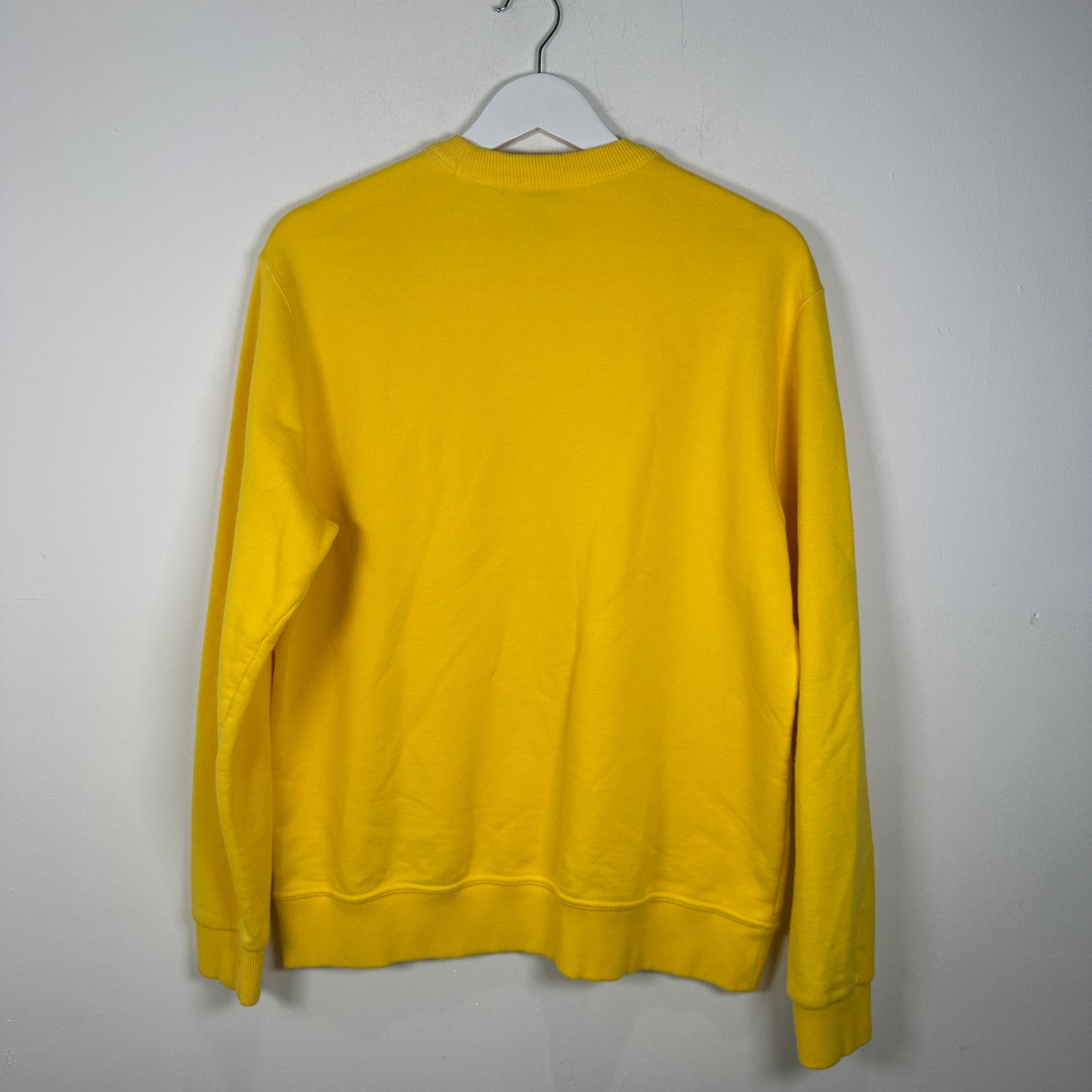Burberry Yellow 'Kingdom' Logo Crewneck Size M