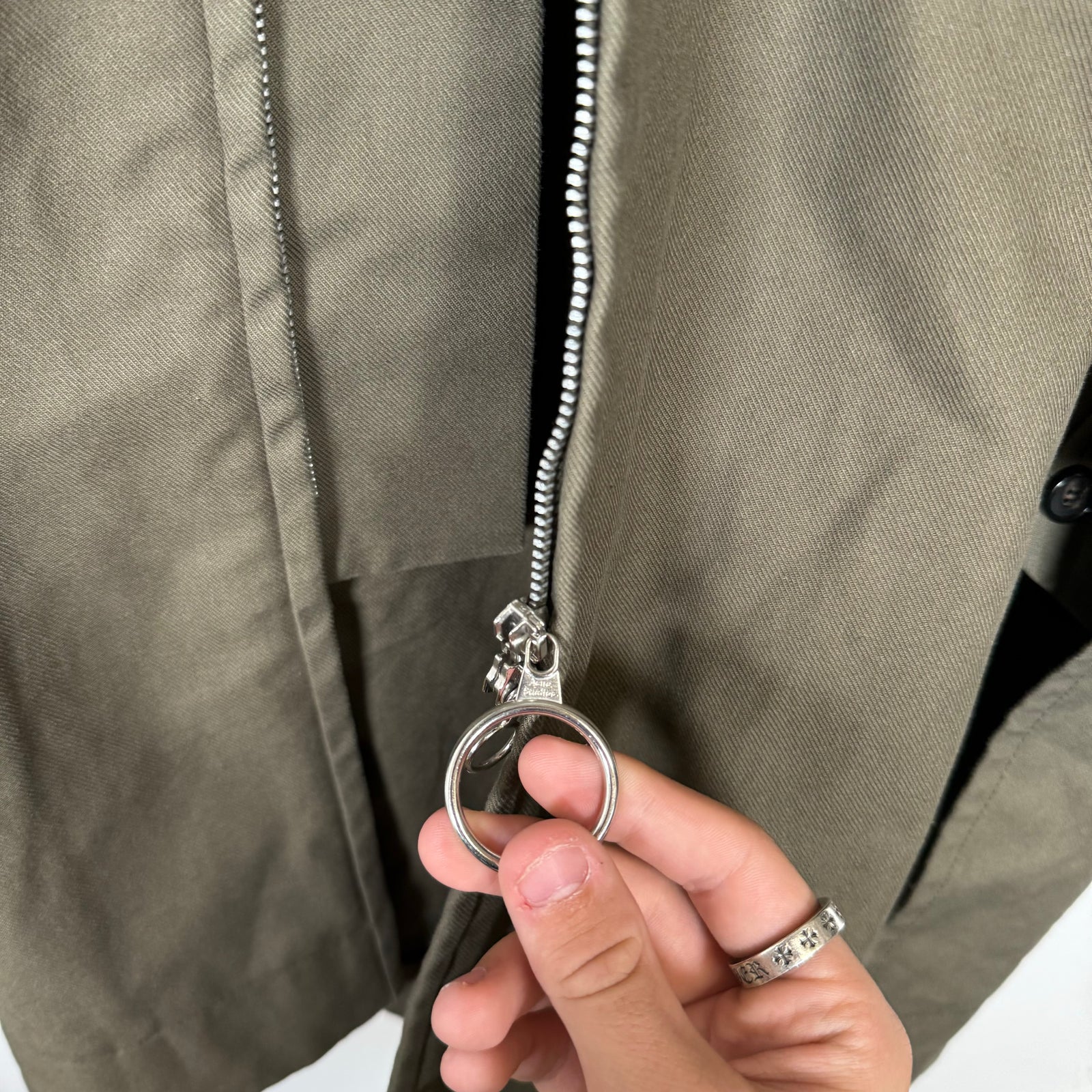 Acne Studios Olive Fishtail Parka Size M