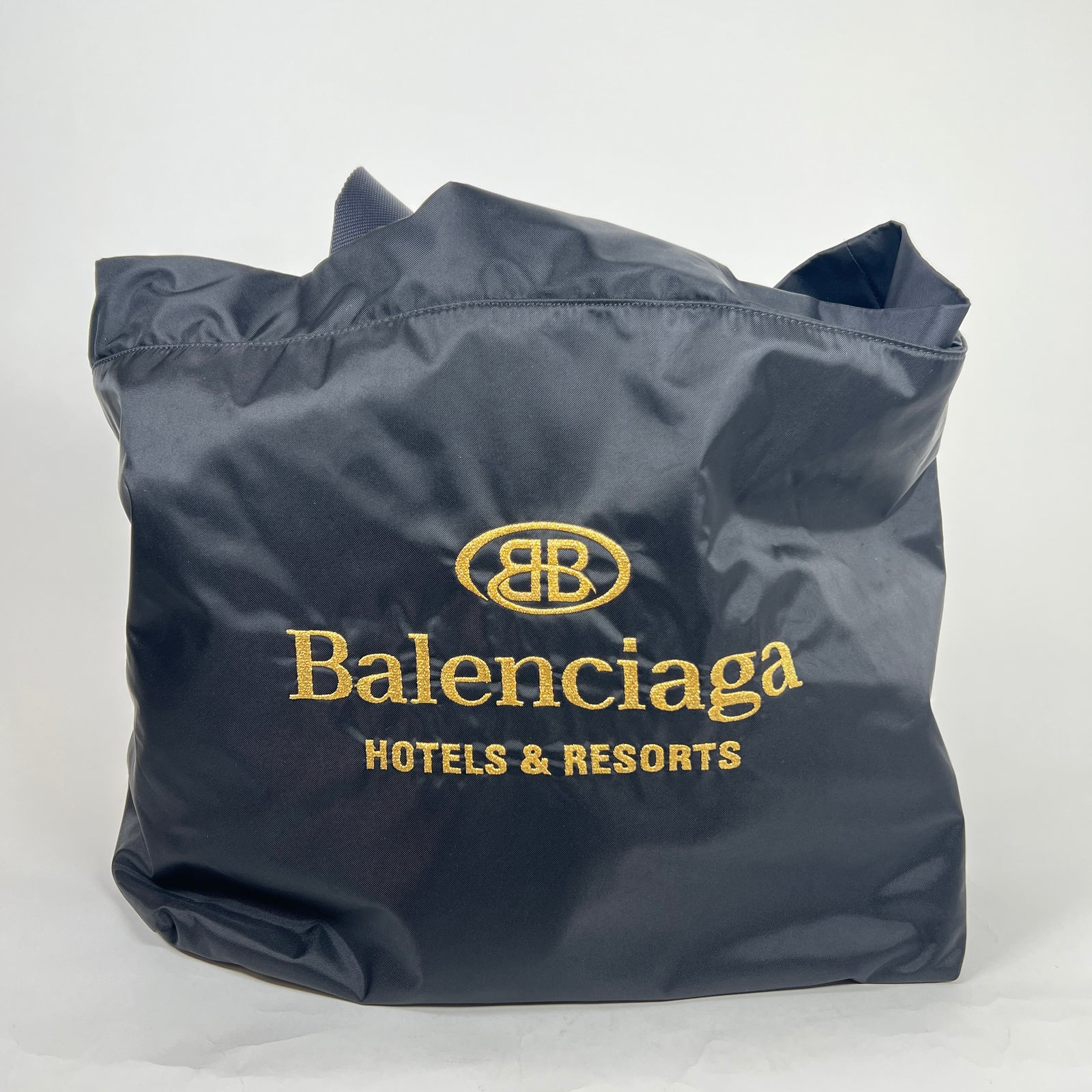 Balenciaga Black Hotel & Resorts Large Nylon Tote Bag