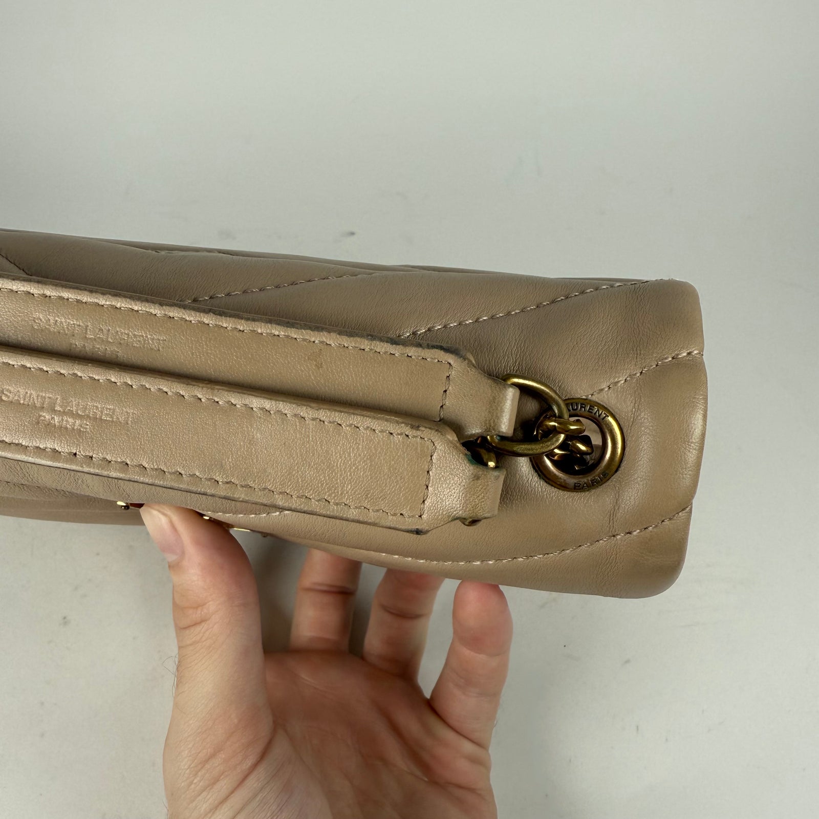 Saint Laurent LouLou Matelasse Chevron Shoulder Bag