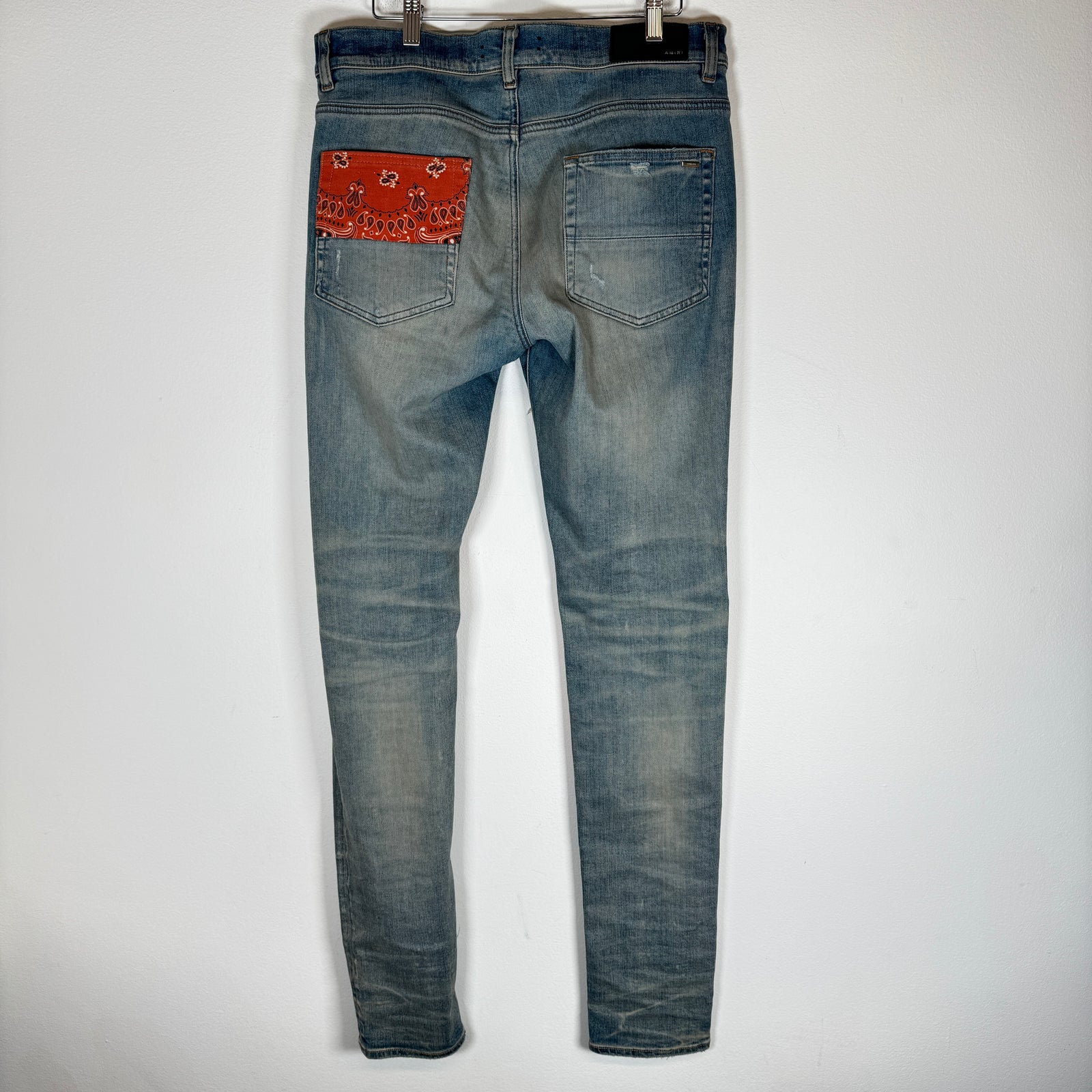 Amiri Orange Art Patch Jeans Size 32