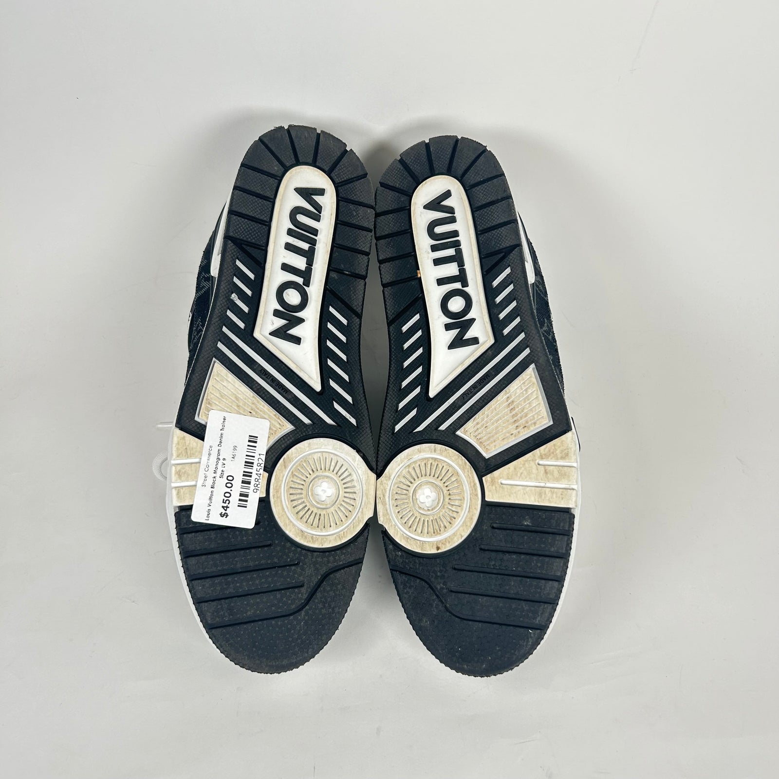 Louis Vuitton Black Monogram Denim Trainer Size LV 9