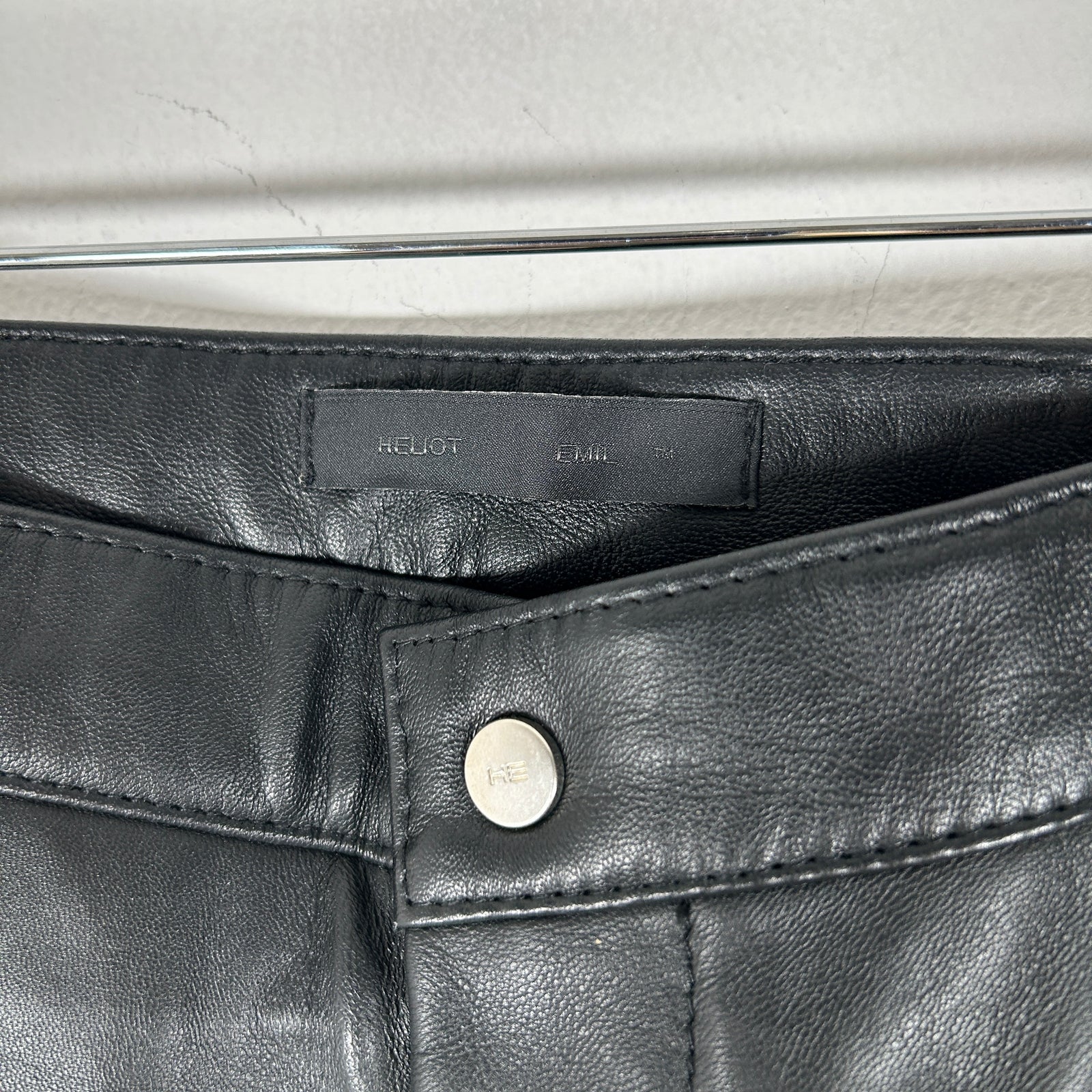 Heliot Emil Leather 'HE' Pants Size 28