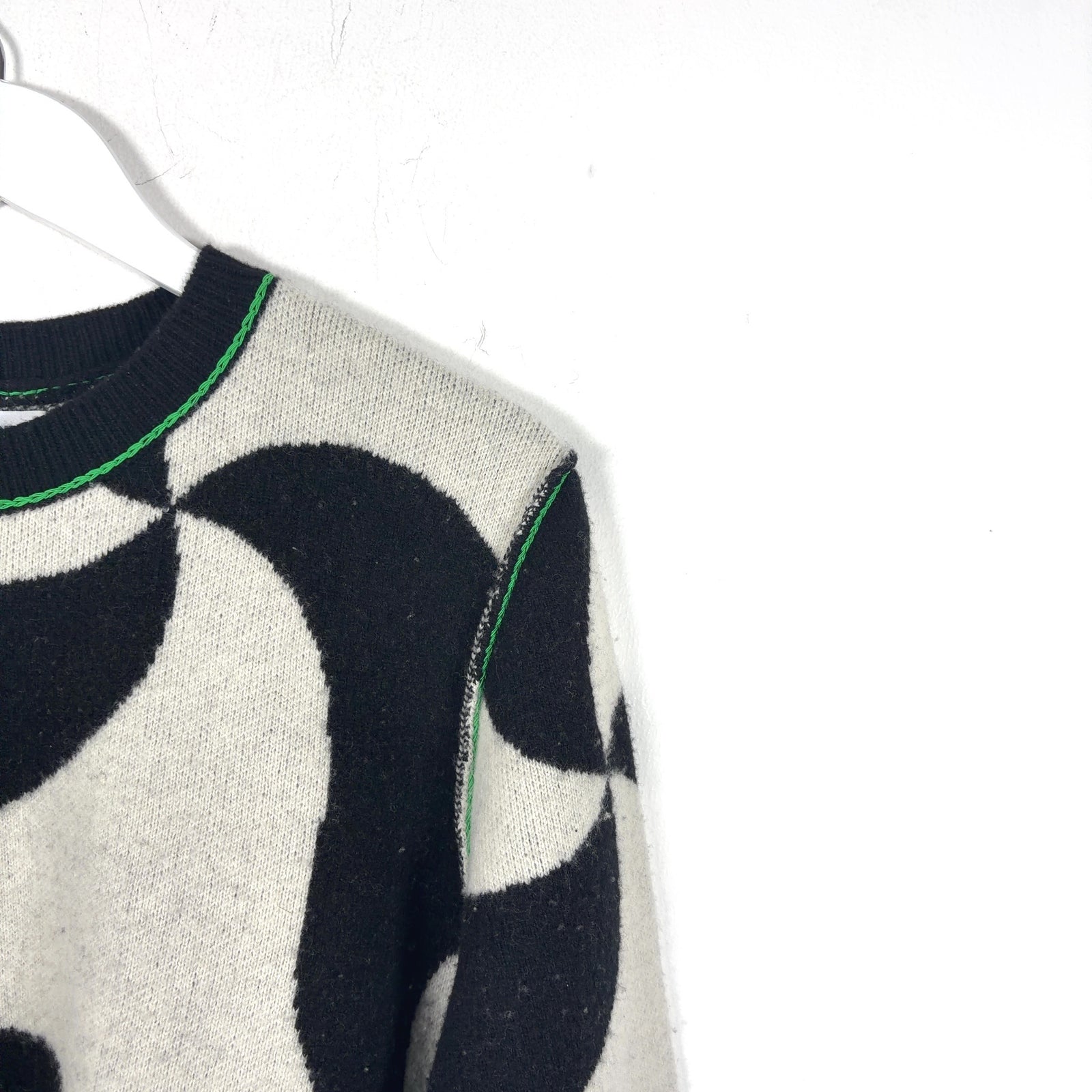 Bottega Veneta Wool Knit Contrast Stitching Sweater
