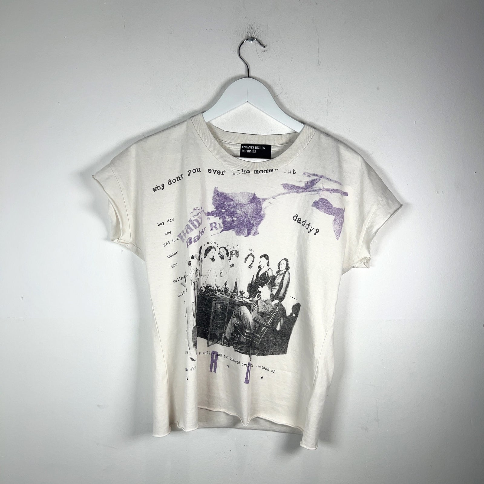 Enfants Riches Deprimes White 'Take Mommy Out' T-Shirt Size L