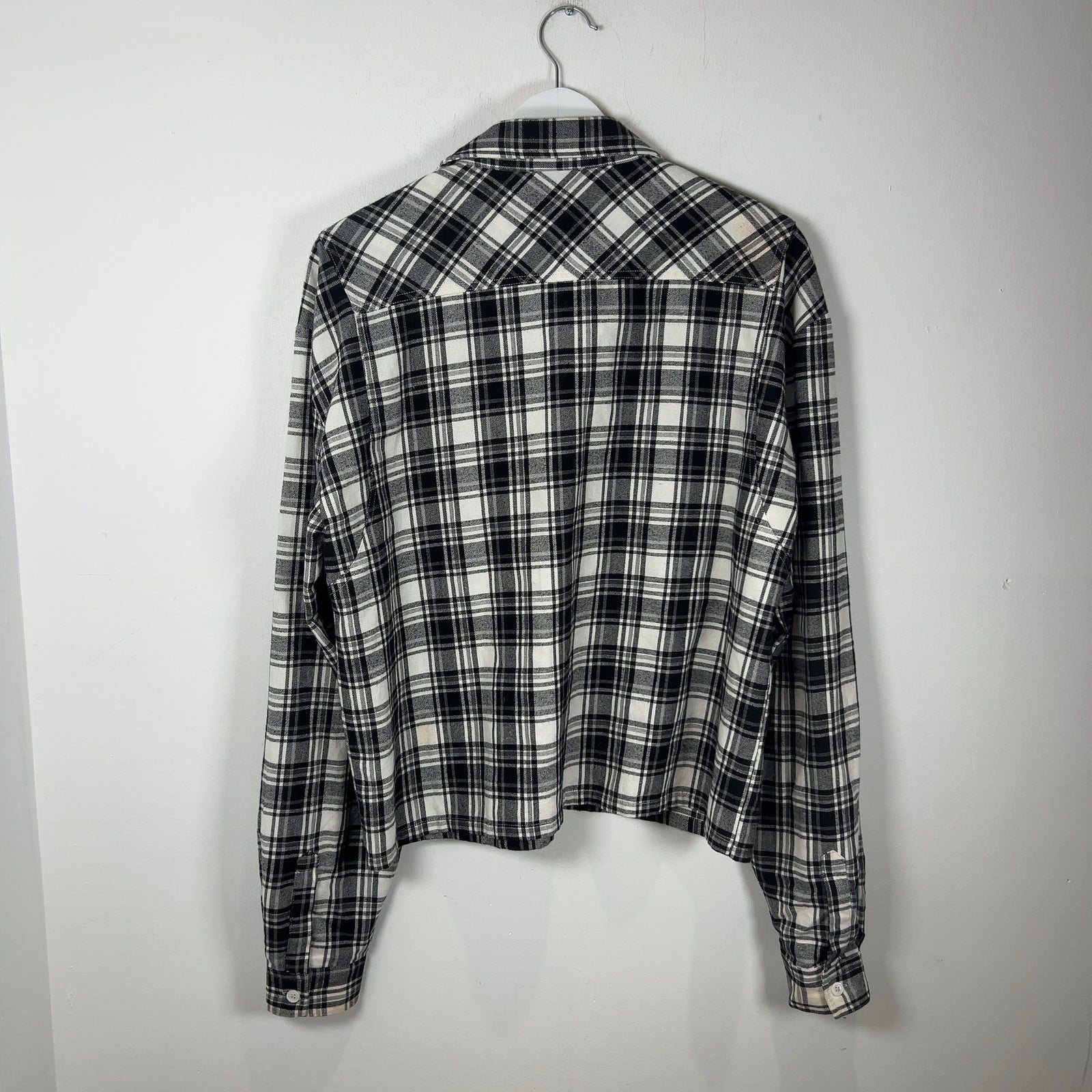 Science Projects Cropped Flannel Shirt