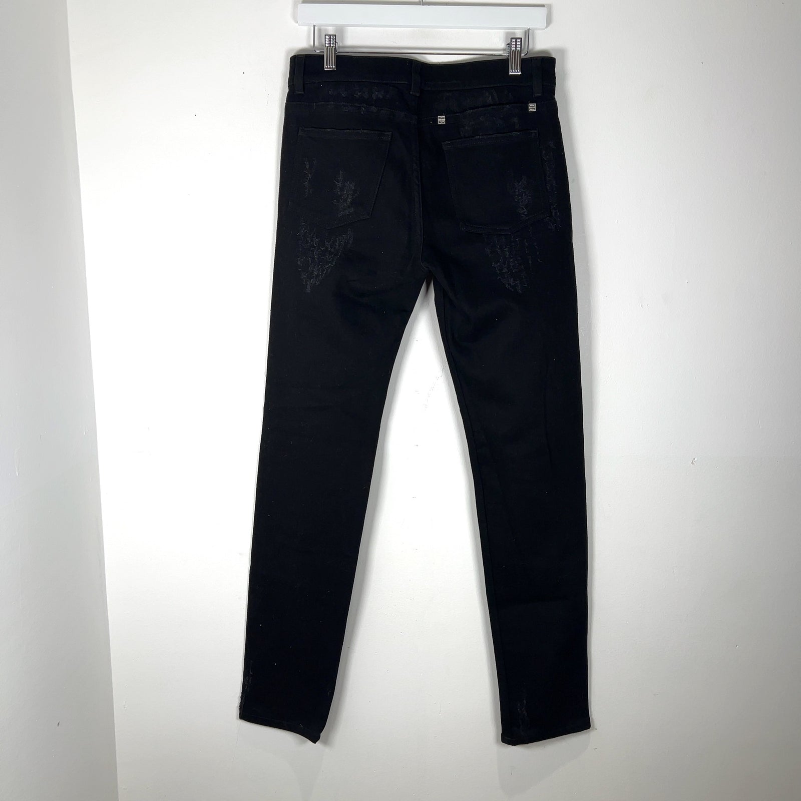 Givenchy Distressed Black Skinny Jeans