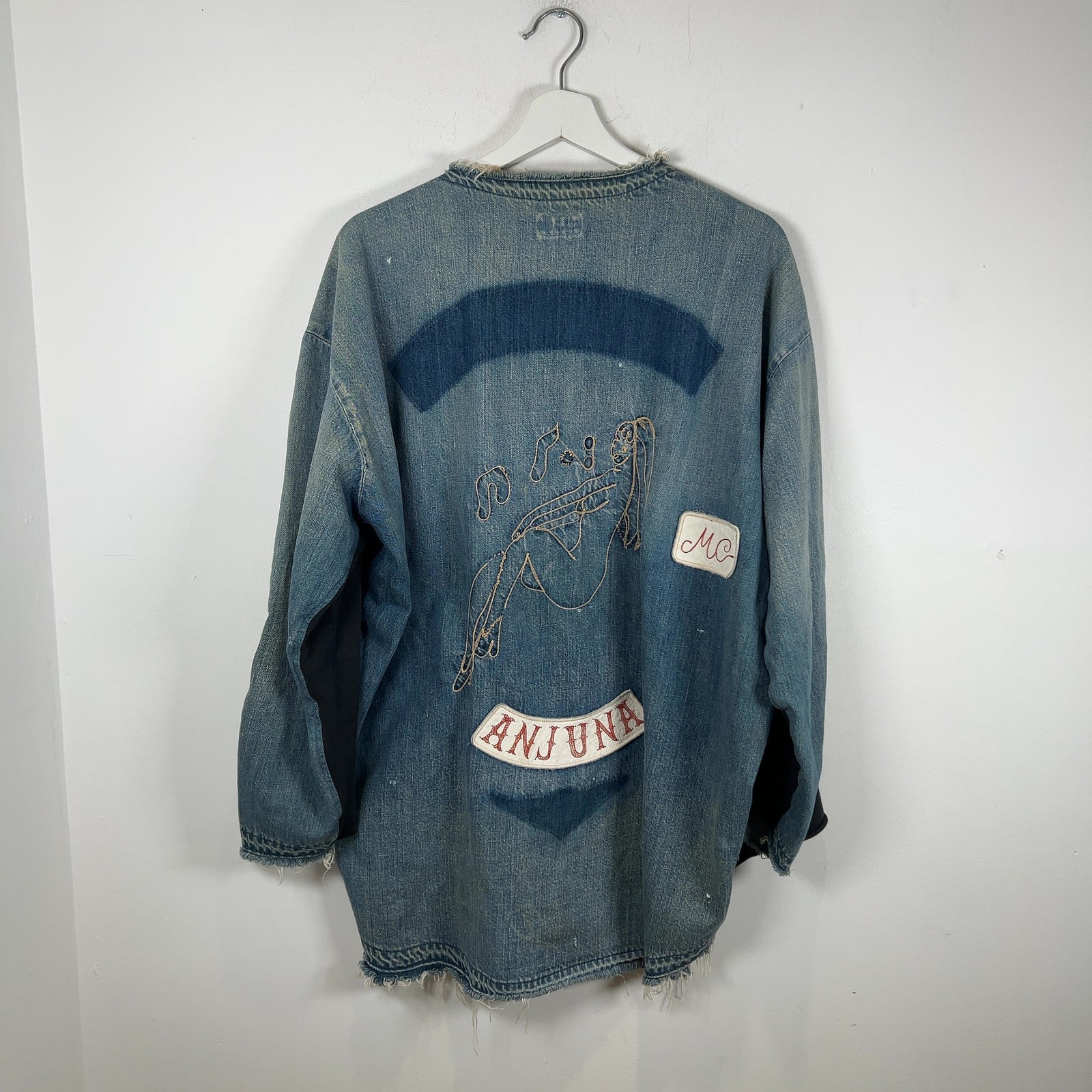 Kapital 'Anjuna MC' Patch Hybrid Sweatshirt