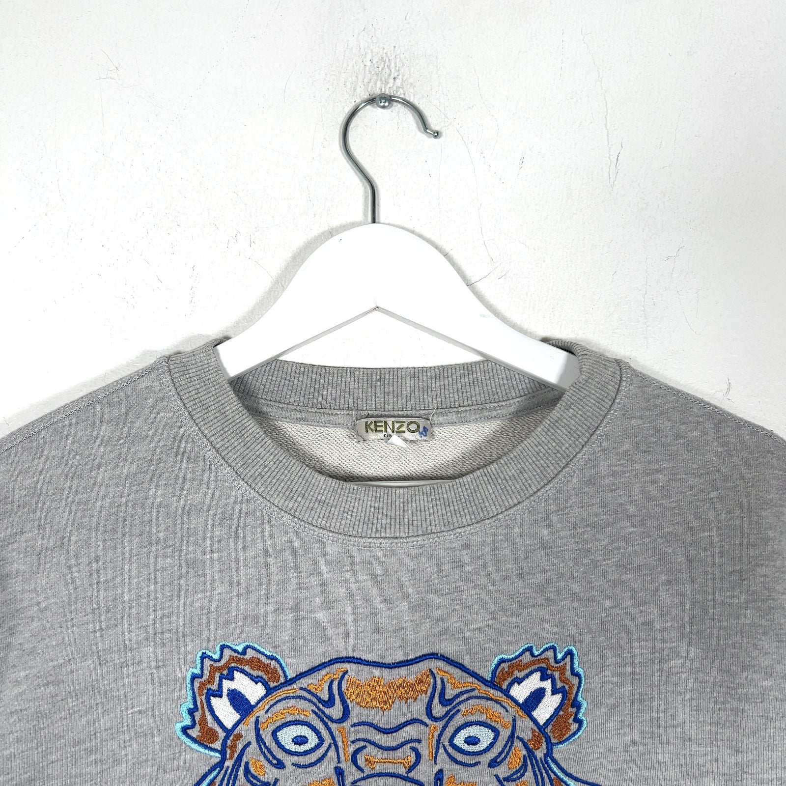 Kenzo Embroidered Tiger Head Logo Crewneck