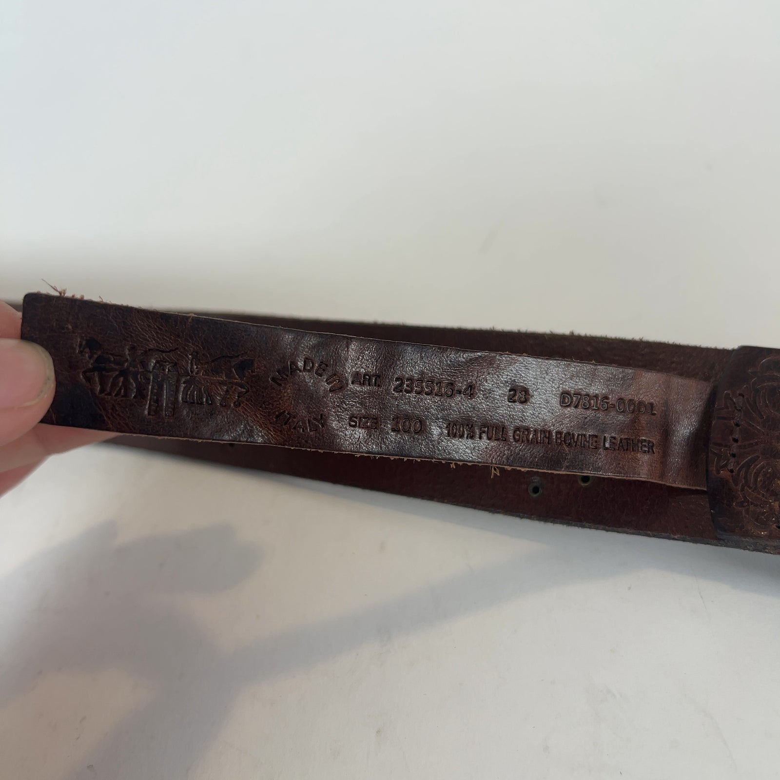 Denim Tears x Levi's Tracy King Tut Studded Full Grain Leather Belt
