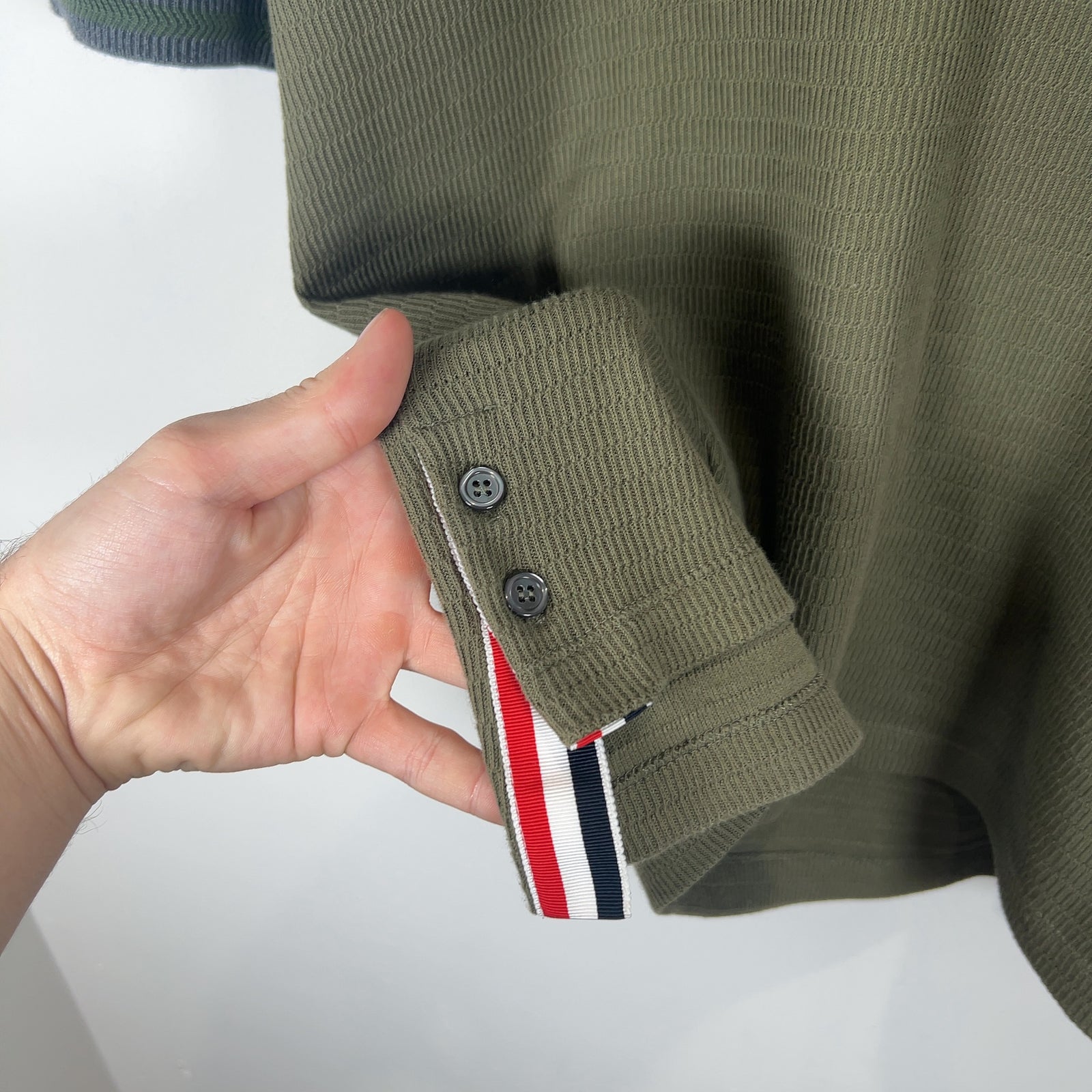 Thom Browne Striped Knit Polo