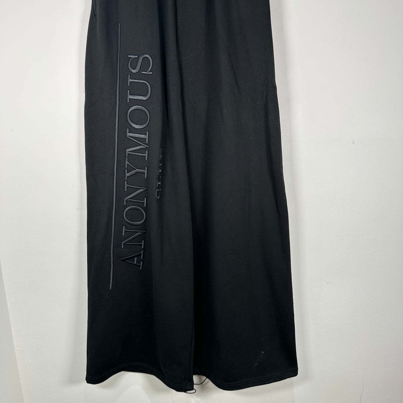 Anonymous Club Oversized Wide Leg Black Sweat Pants Size S