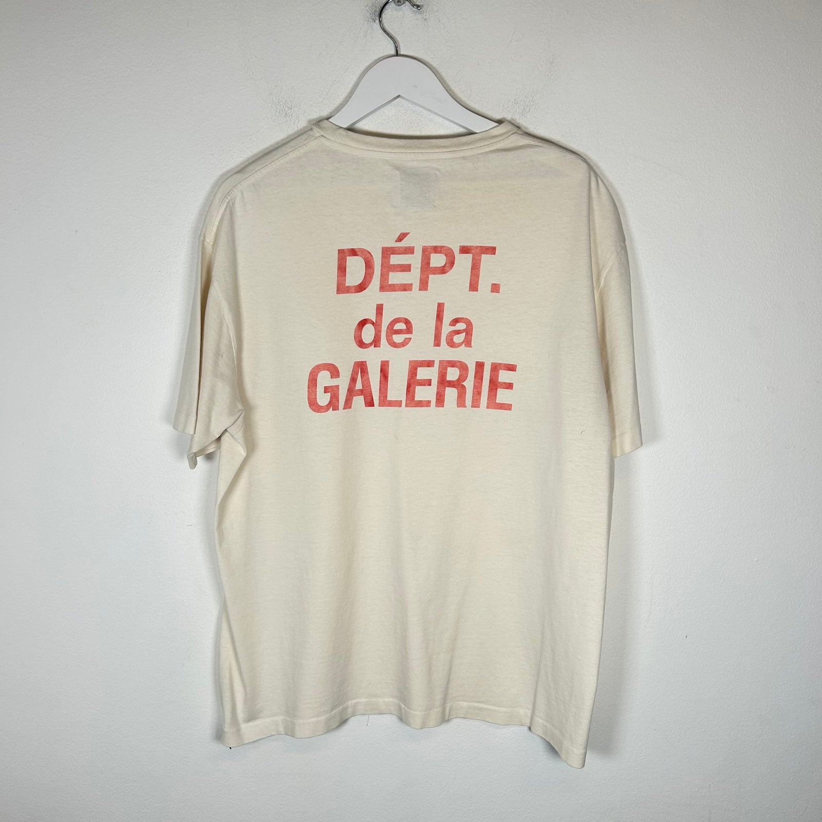 Gallery Dept Red/Cream French Logo T-shirt Size L