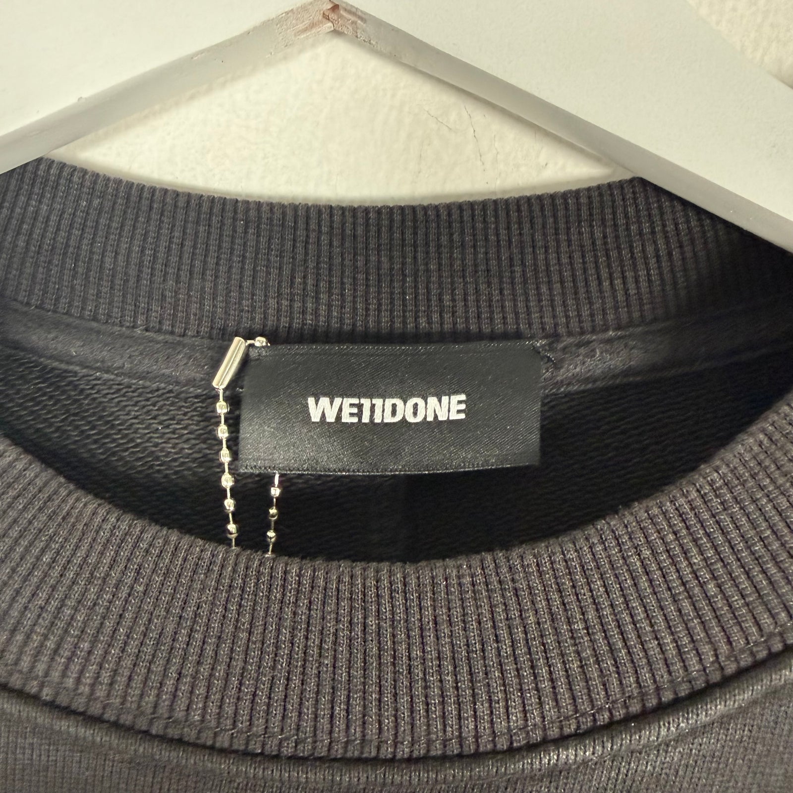 We11done Padded Shoulder Crewneck Size M