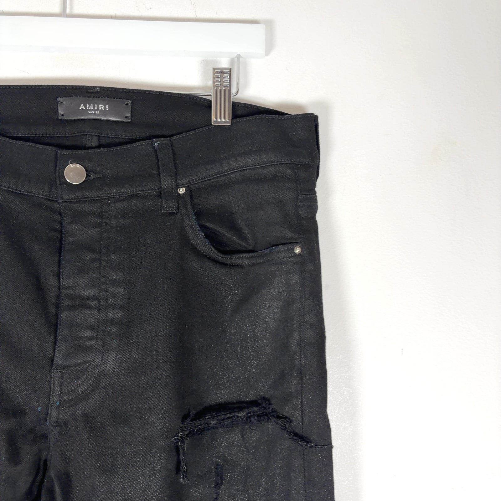 Amiri Thigh Logo Black/Black Jeans