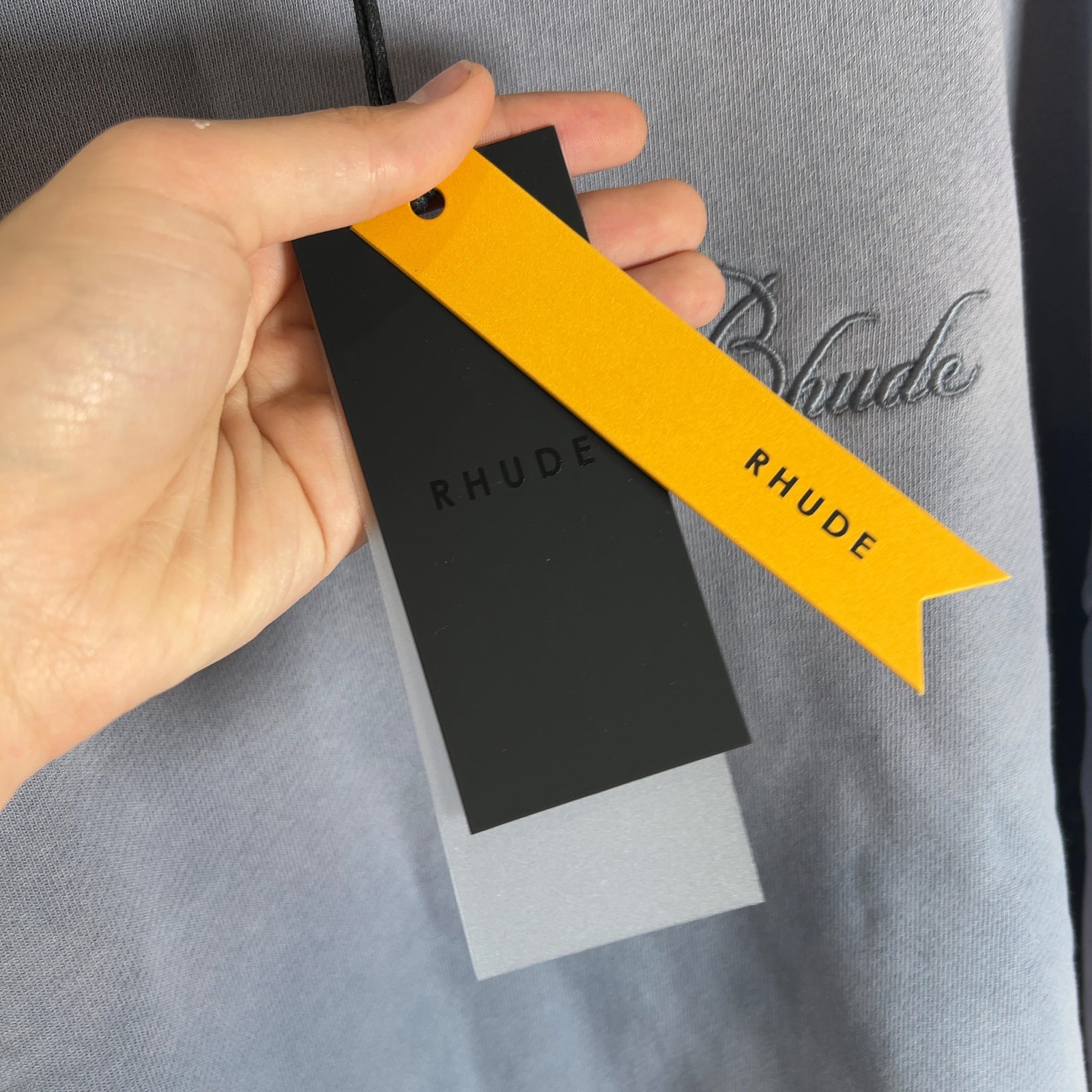 Rhude Faded Cursive Script Logo Sweatshirt