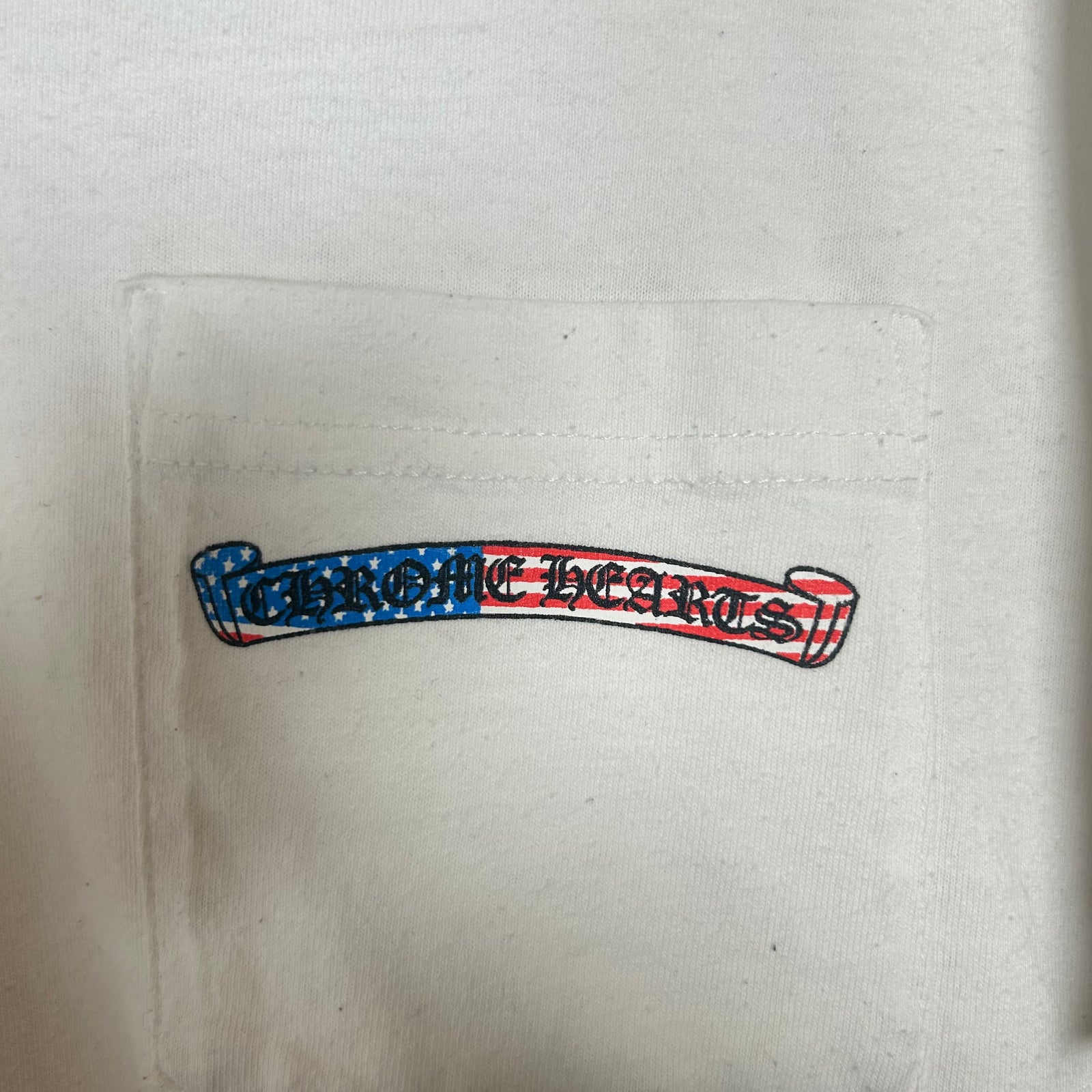 Chrome Hearts White Matty Boy American Flag Tee Size L
