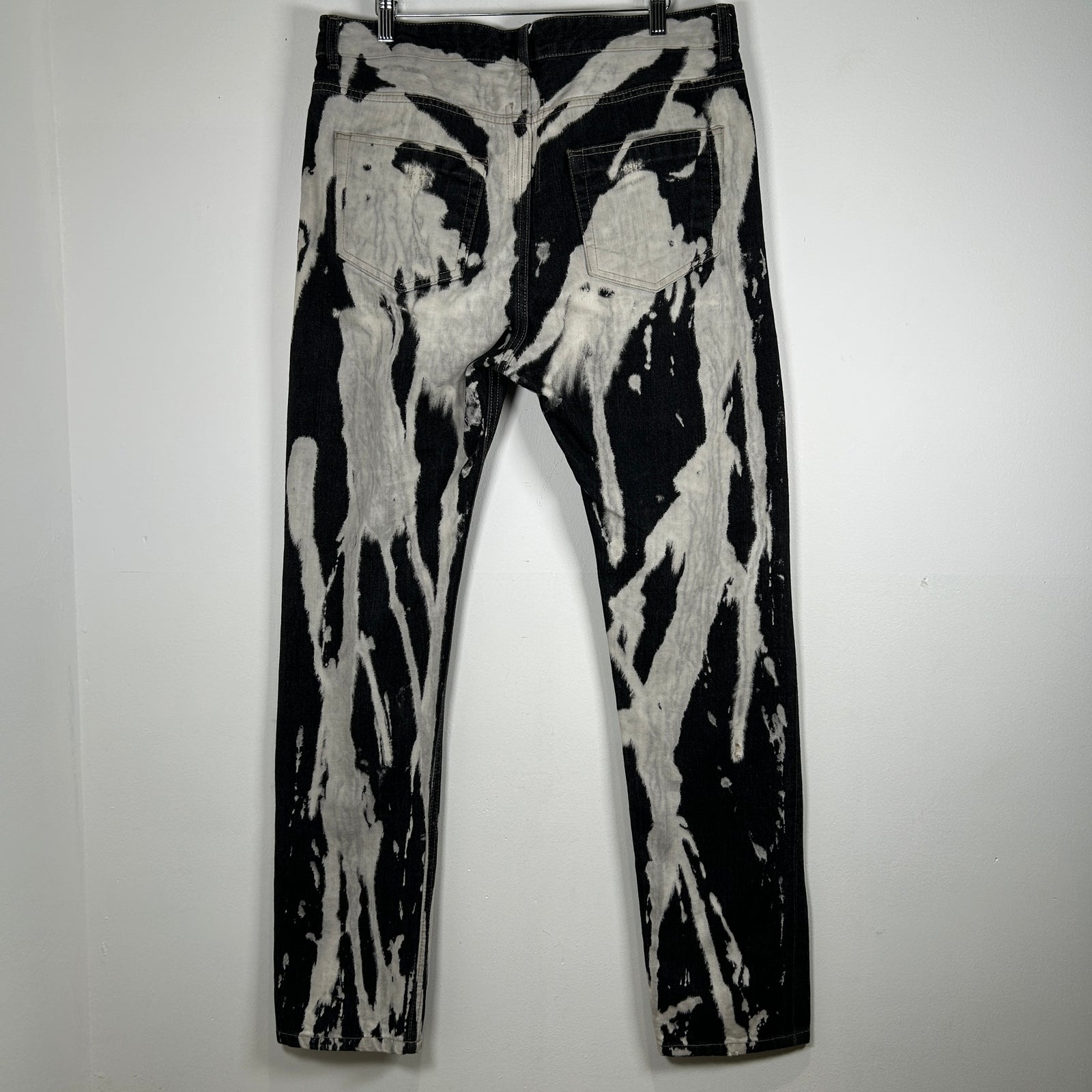 Rick Owens FW16 Bleach Vomit Torrence Cut Jeans Size 34