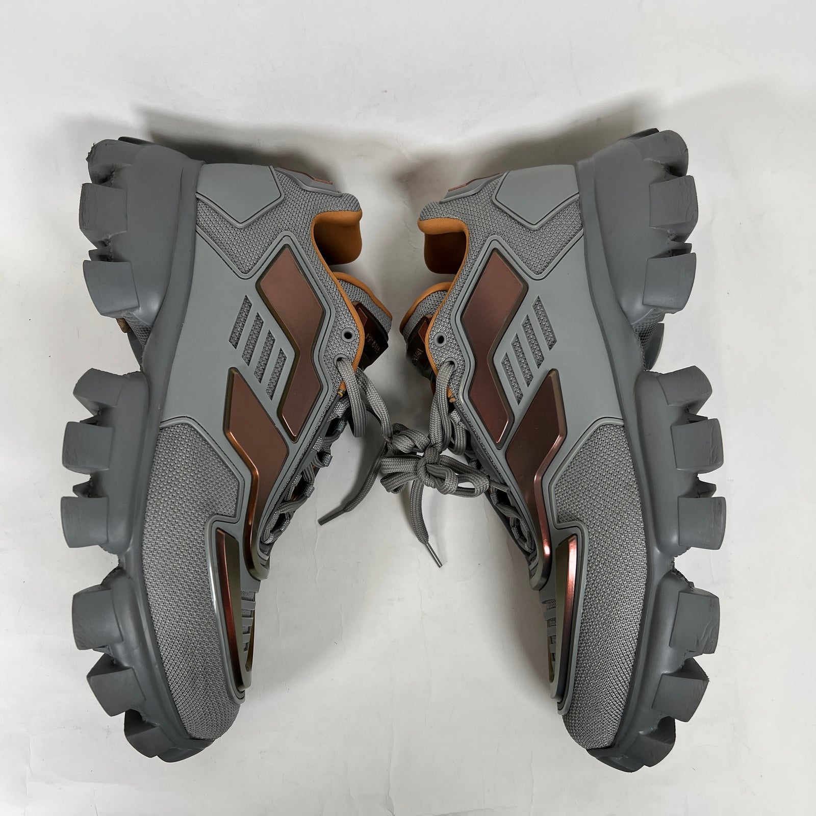Prada Grey/Bronze Cloudbust Thunder Sneaker Size 9.5