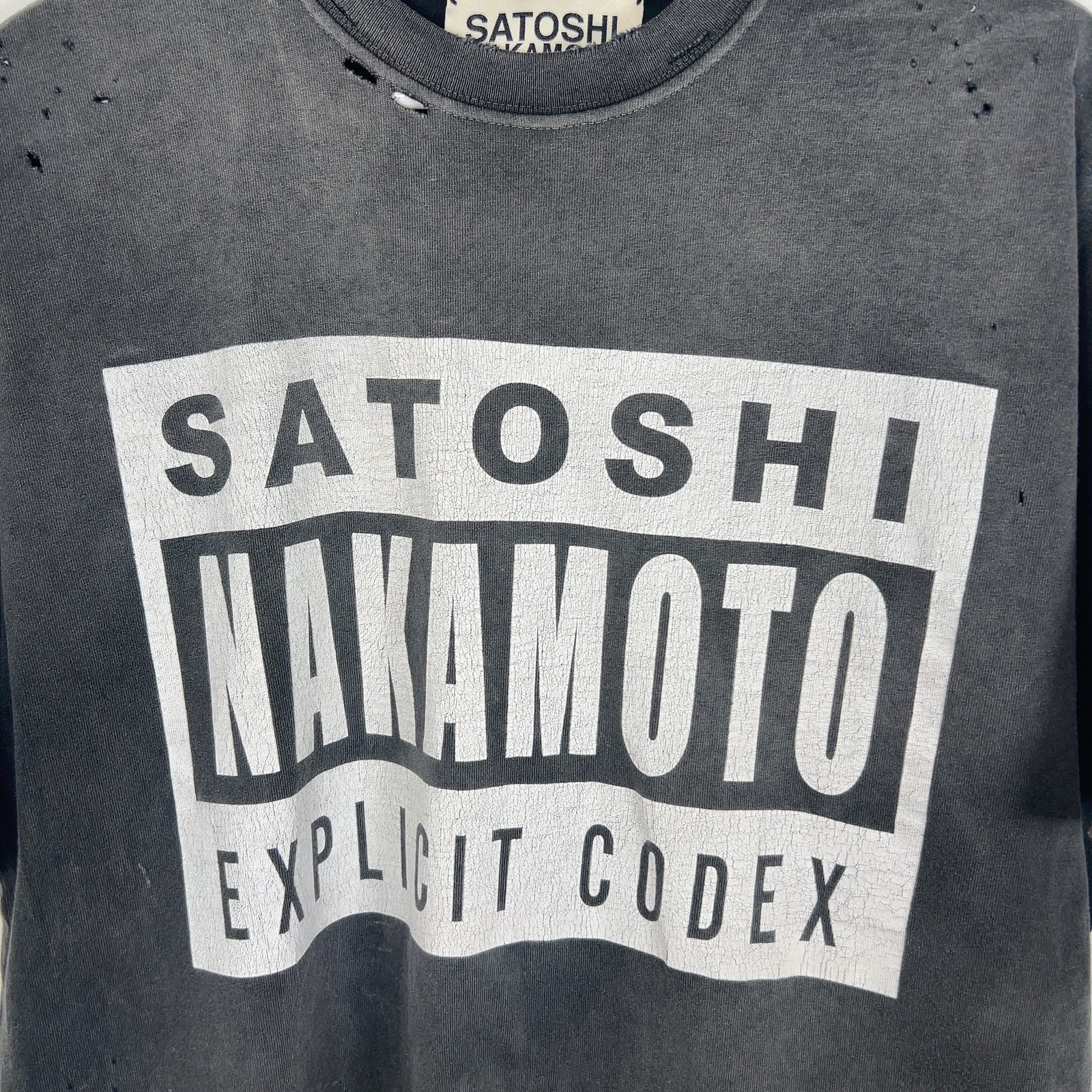 Satoshi Nakamoto Explicit Logo Graphic T-Shirt
