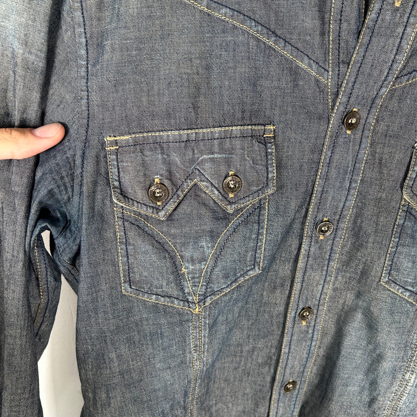 Dolce Gabbana Western Denim Shirt Size M