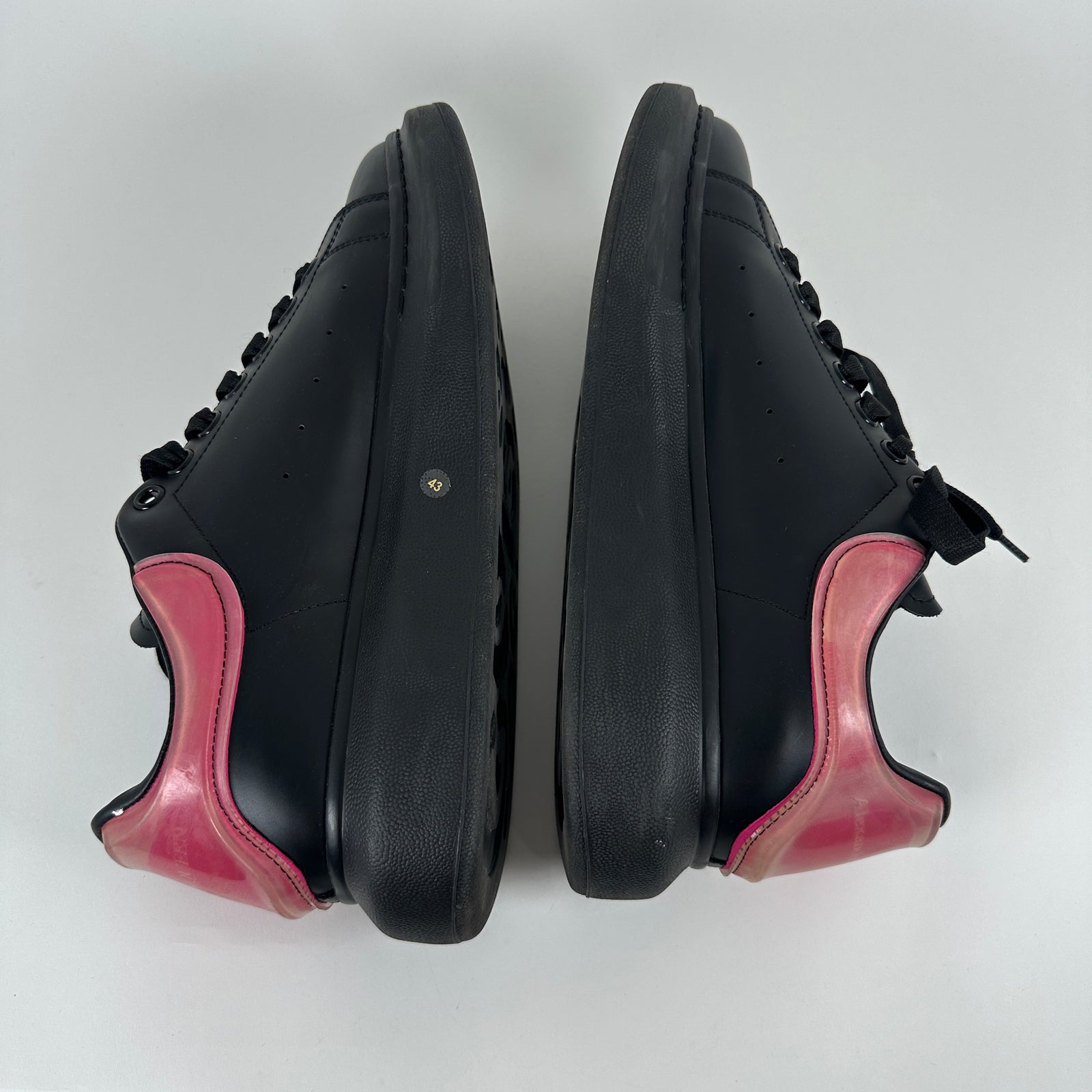 Alexander Mcqueen Black/Pink Low-Top Sneaker Size 10
