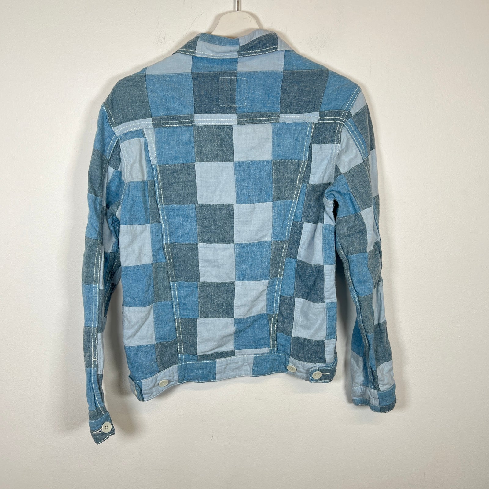 Final Homme Blue Patchwork Flannel Size M