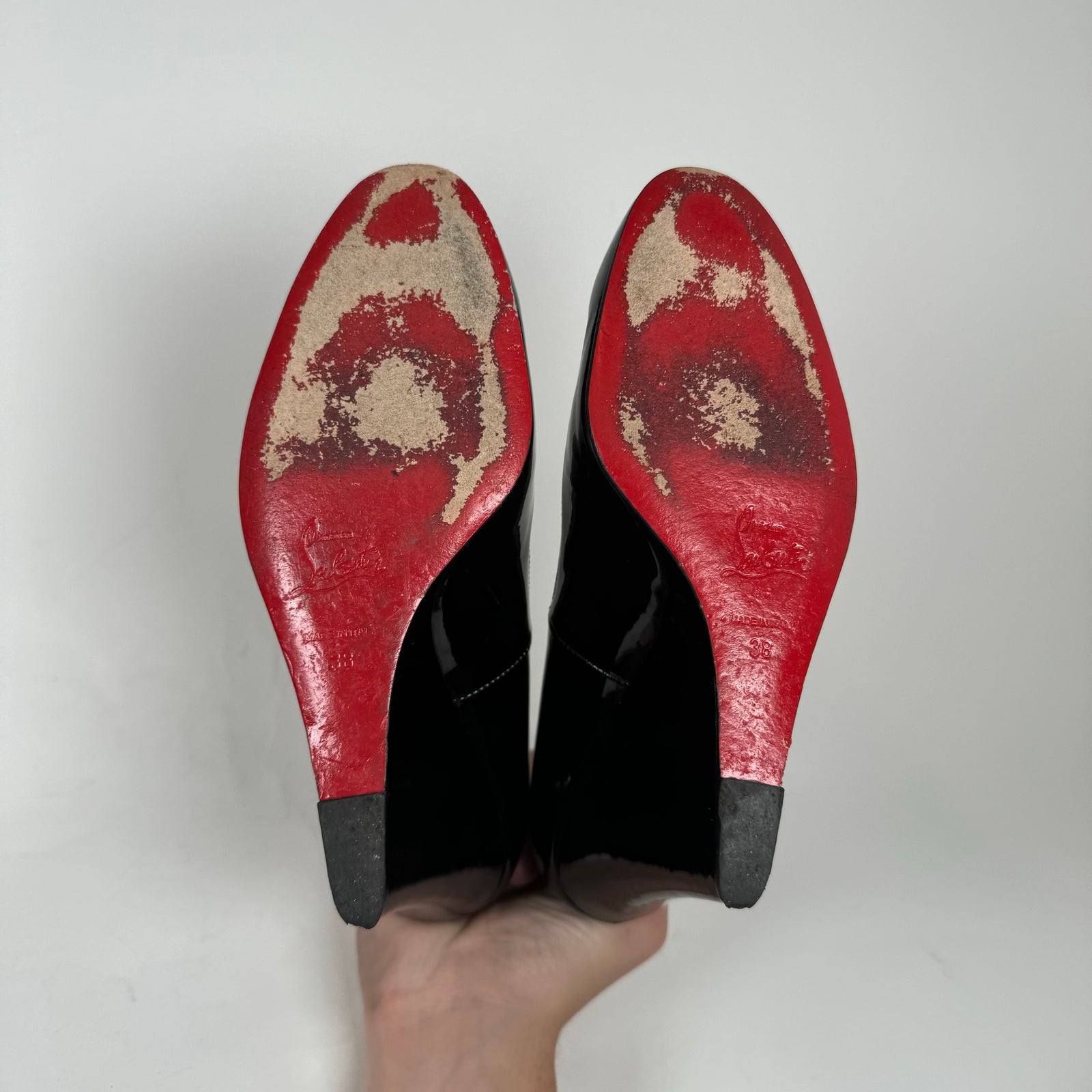 Christian Louboutin Black Miss Boxe 100 Heels Size 38