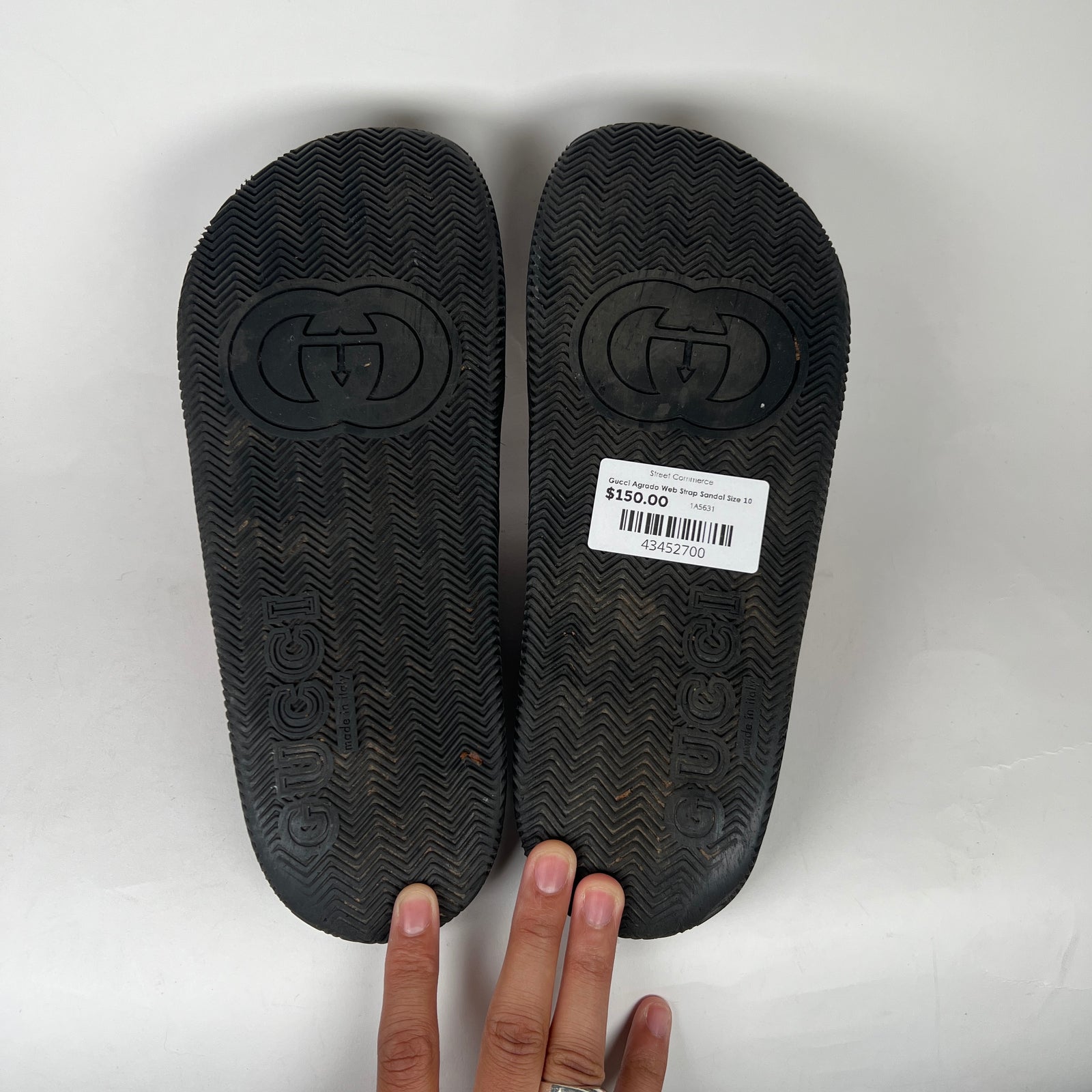 Gucci Agrado Web Strap Sandal Size 10
