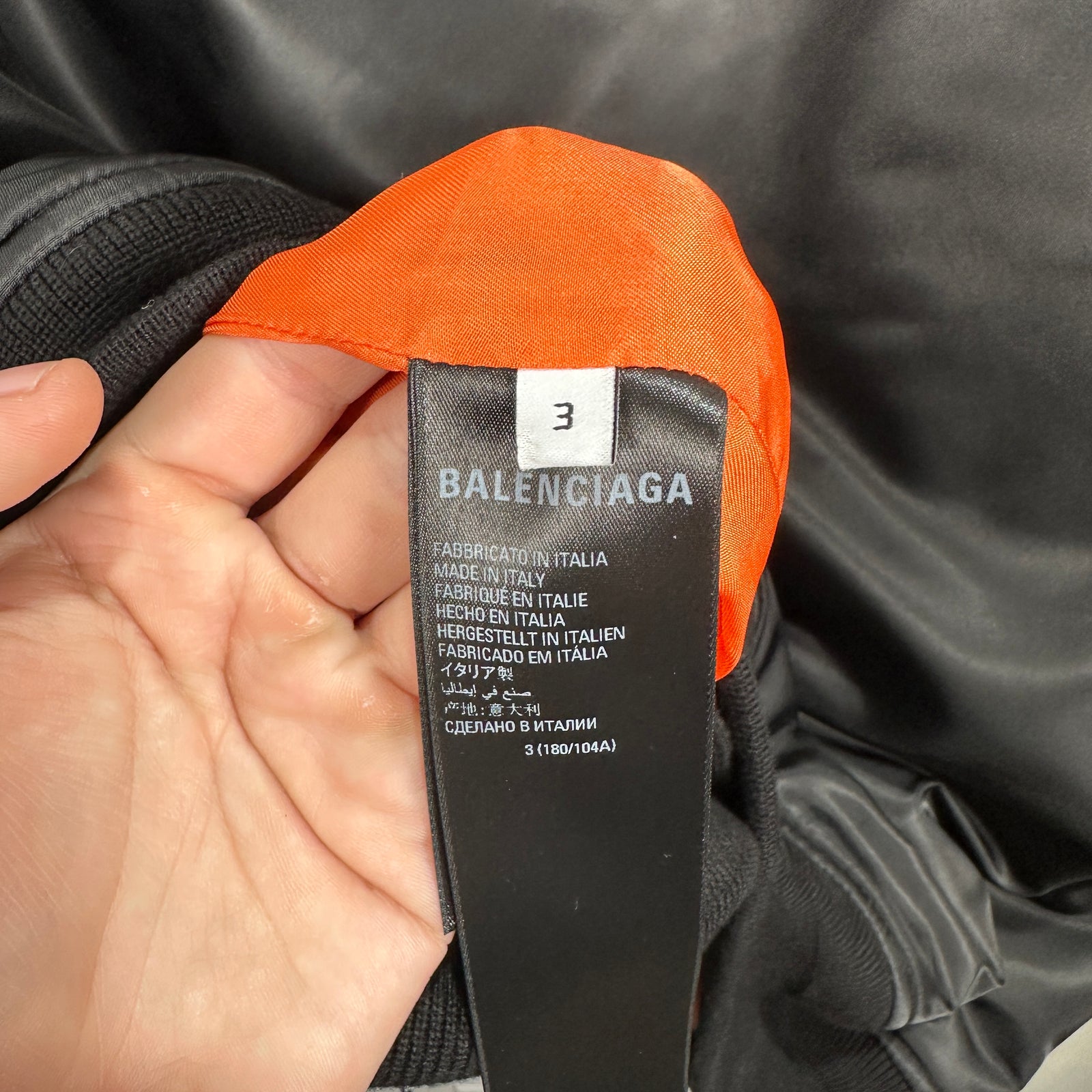 Balenciaga Nylon Bomber Hoodie Size L
