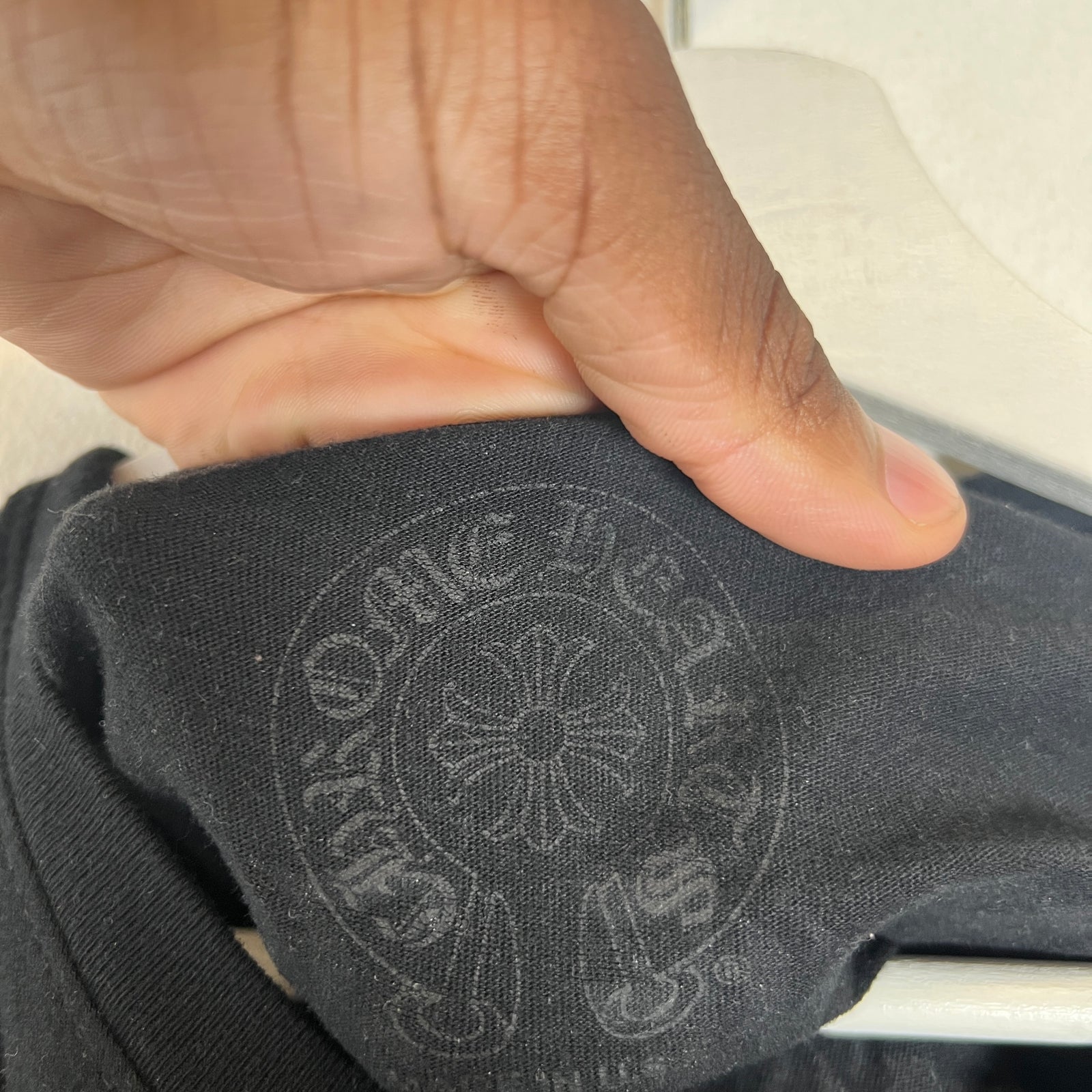 Chrome Hearts Black USA Script Logo Pocket T-Shirt Size M